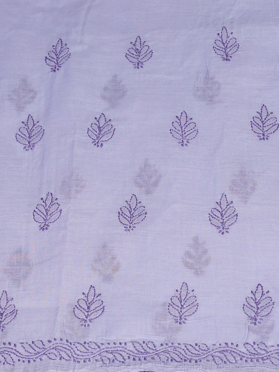 Ada Hand Embroidered Mauve Cotton Lucknowi Chikankari Unstitched Kurta 01A916522