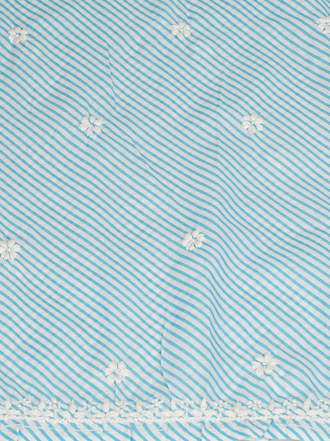 Ada Hand Embroidered Blue Cotton Lucknowi Unstitched Chikankari Kurta 01A892970
