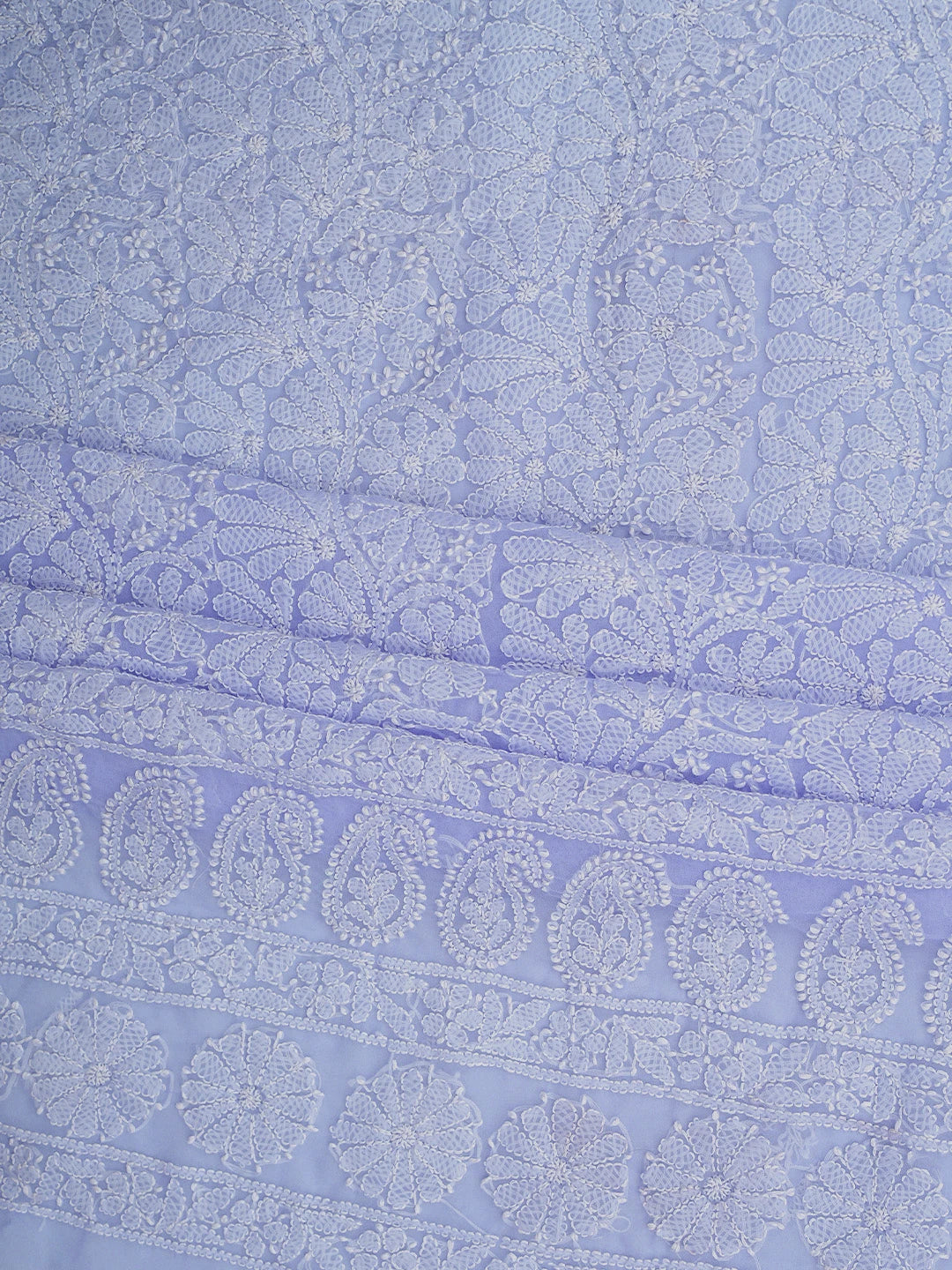 Ada Hand Embroidered Mauve Georgette Lucknowi Chikankari Unstitched Suit Piece 01A915230