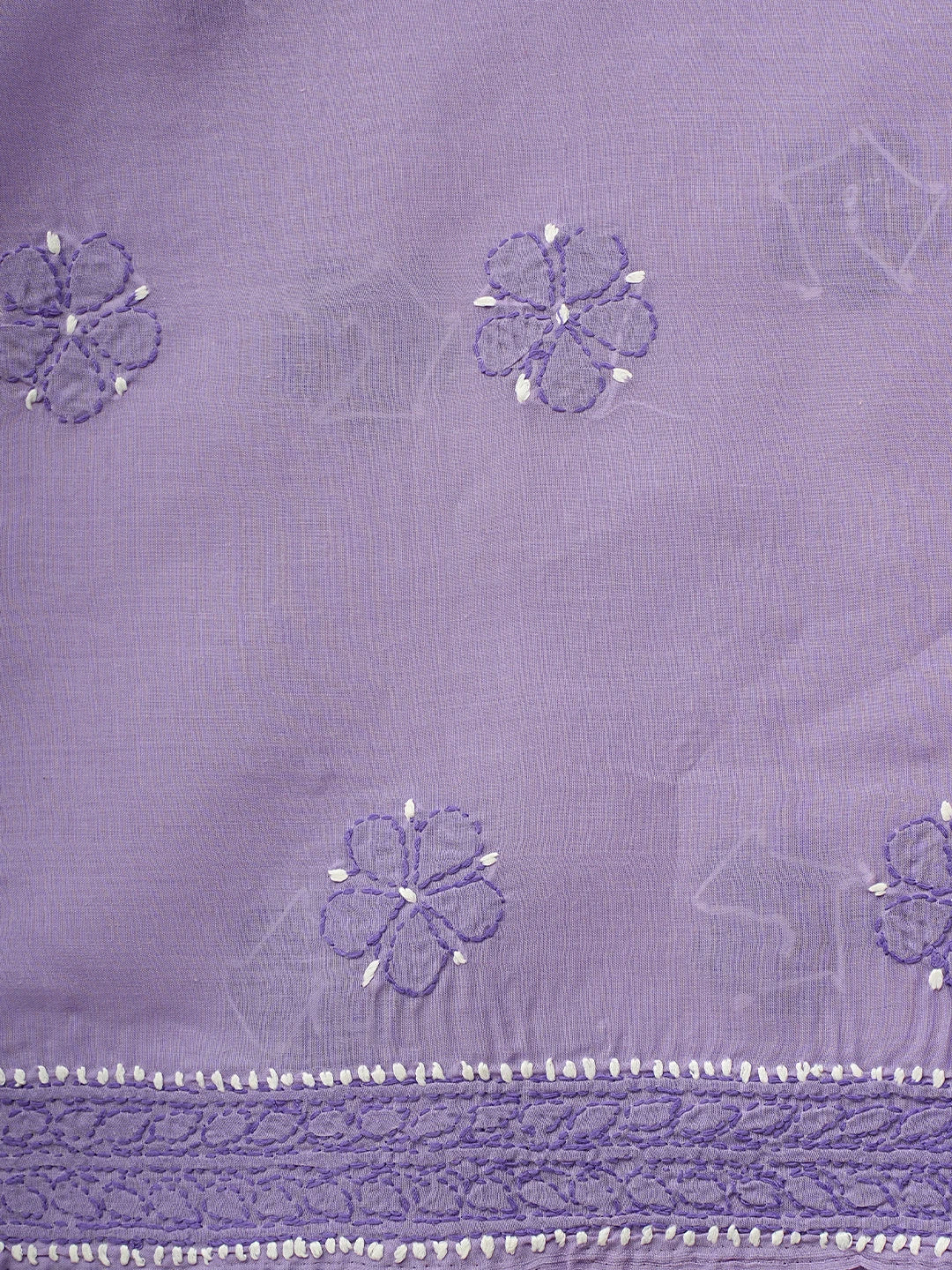 Ada Hand Embroidered Mauve Cotton Lucknowi Chikankari Unstitched Suit Piece With Chiffon Dupatta 01A920508