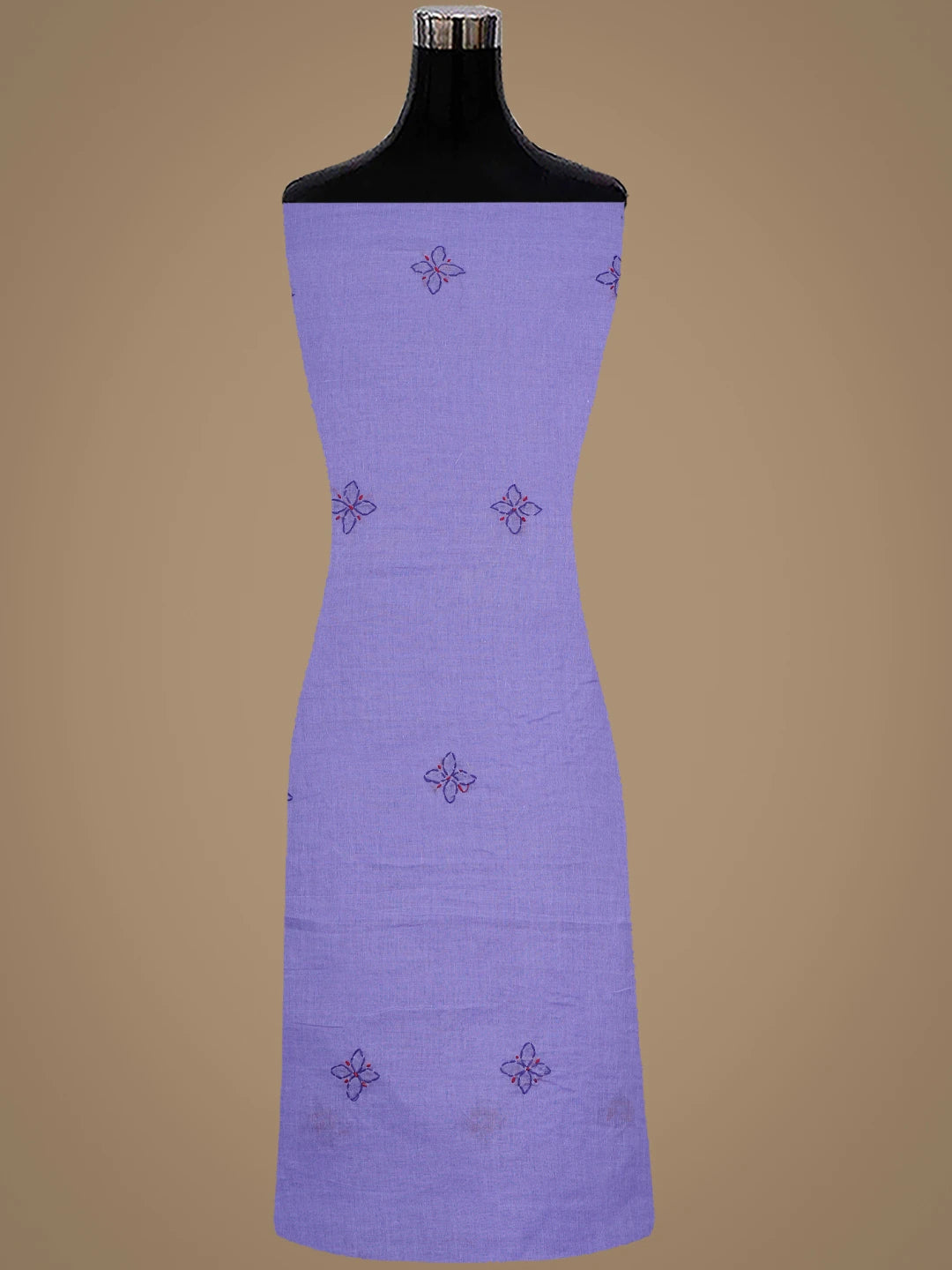 Ada Hand Embroidered Purple Cotton Lucknowi Chikankari Unstitched Suit Piece 01A916001