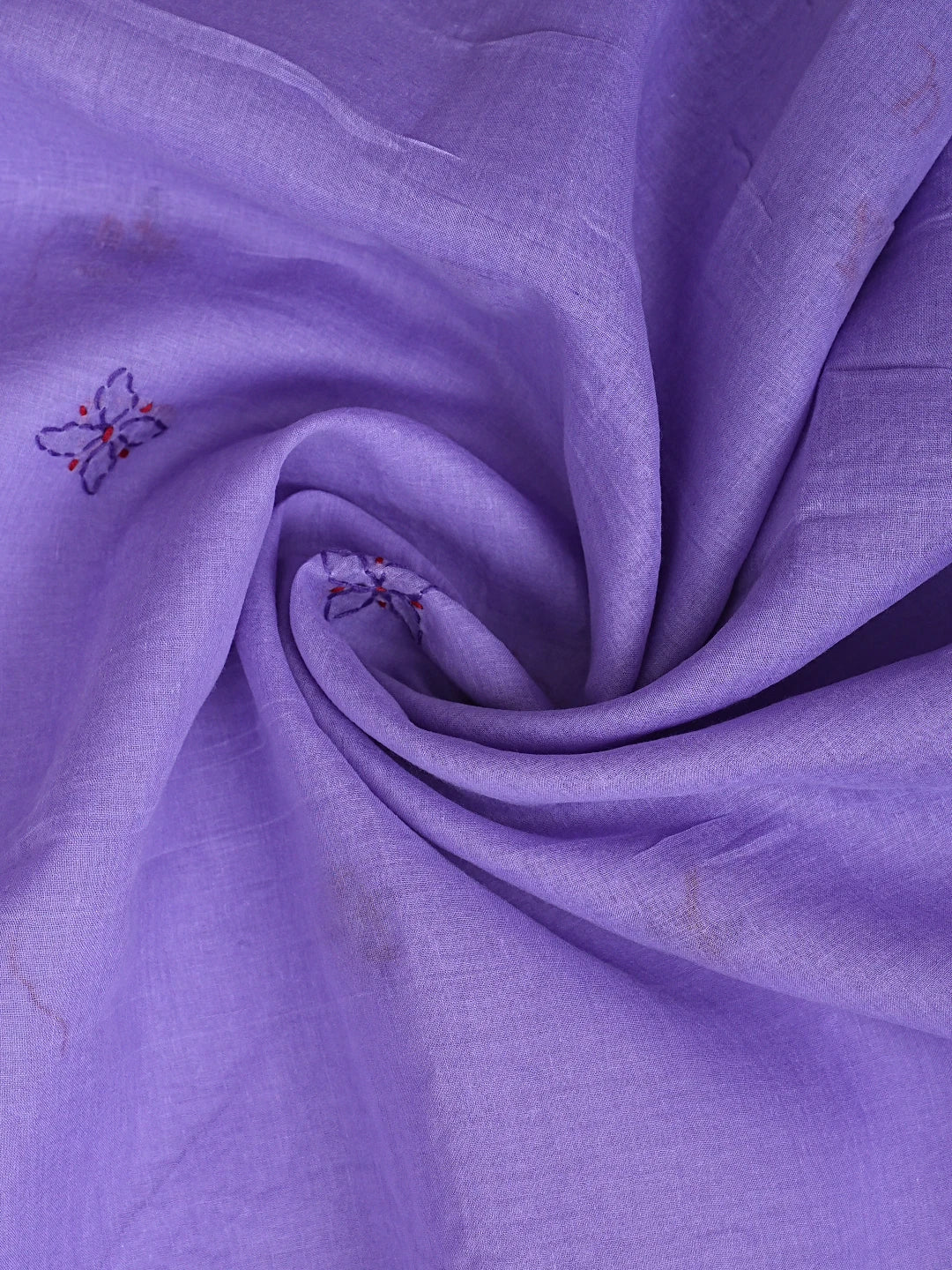 Ada Hand Embroidered Purple Cotton Lucknowi Chikankari Unstitched Suit Piece 01A916001