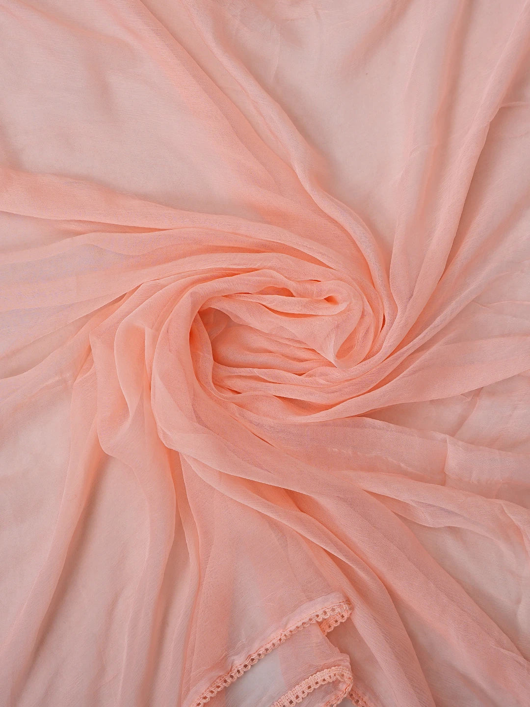 Ada Hand Embroidered Peach Cotton Lucknowi Chikankari Unstitched Suit Piece 01A919330