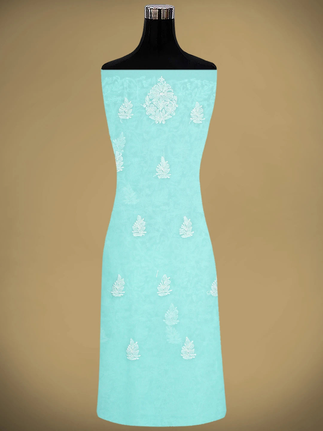 Ada Hand Embroidered Sea Green Georgette Lucknowi Chikankari Unstitched Suit Piece 01A915231