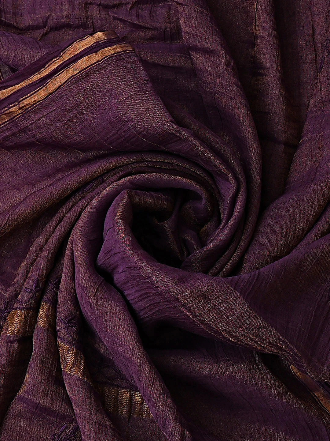 Ada Hand Embroidered Purple Tissue Lucknowi Chikankari Semi-stitched Kurta Dupatta Set 01A920349