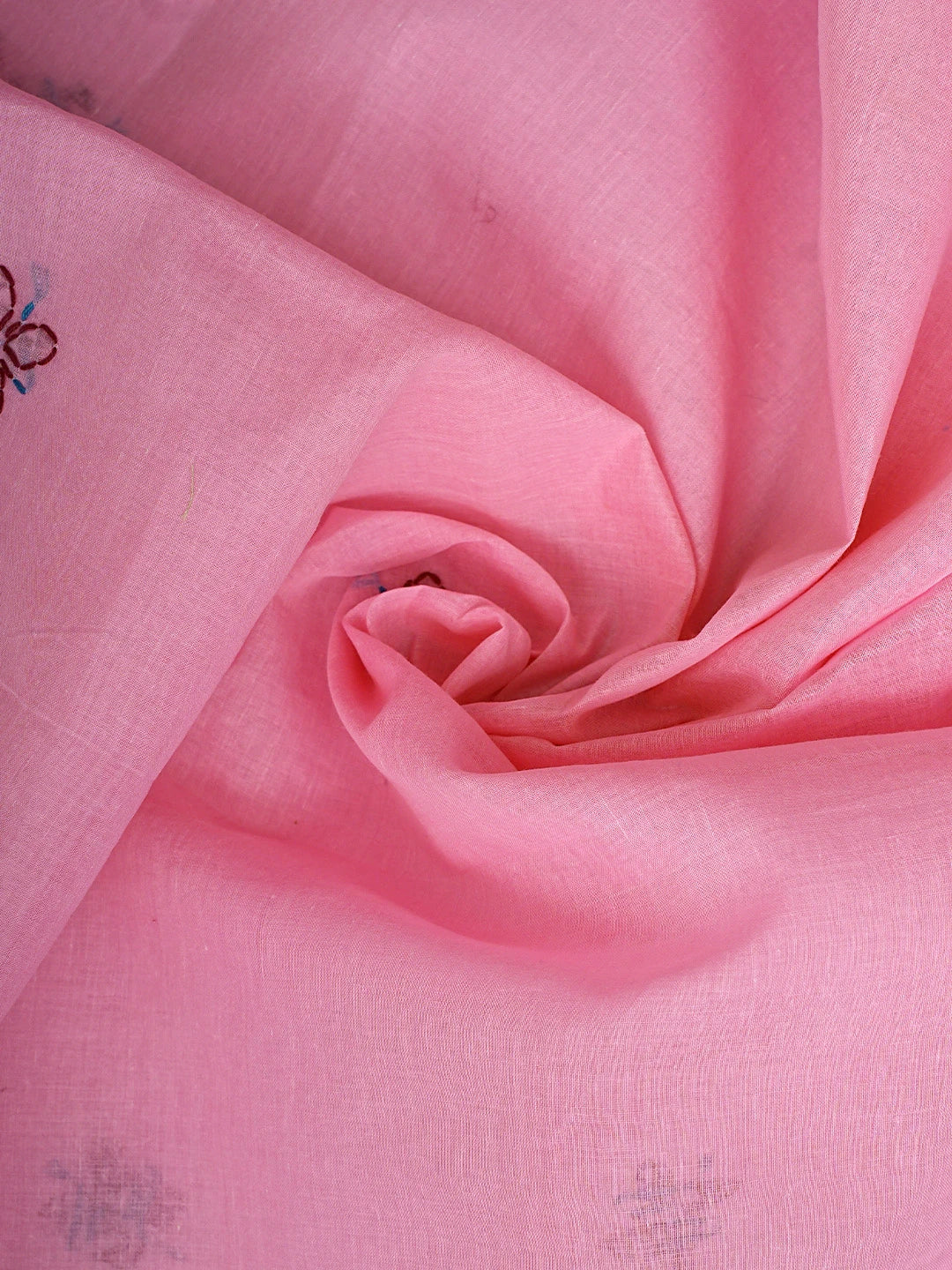 Ada Hand Embroidered Pink Cotton Lucknowi Chikankari Unstitched Suit Piece 01A916013