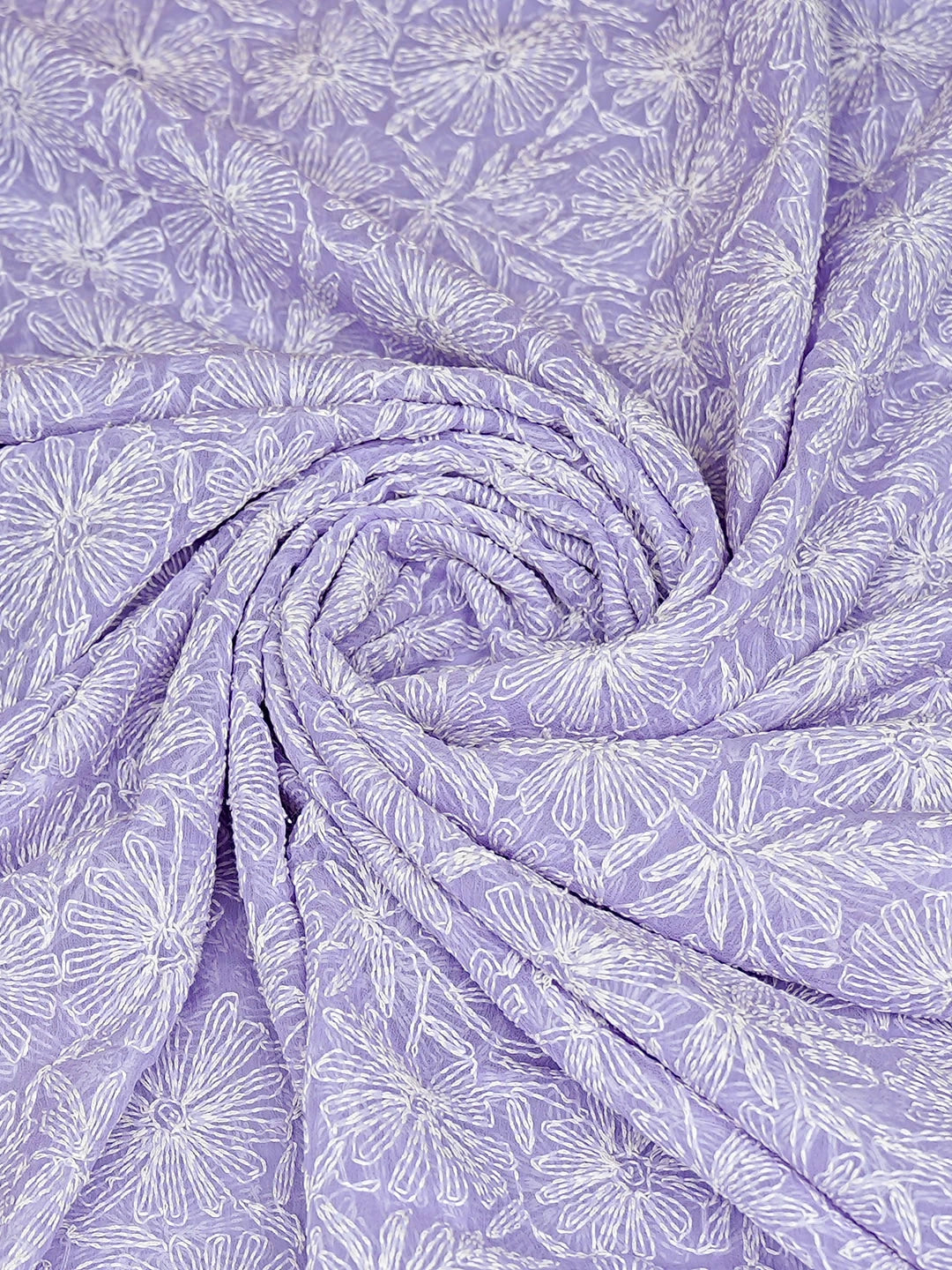 Ada Hand Embroidered Mauve Georgette Lucknowi Chikankari Dupatta 01A859605