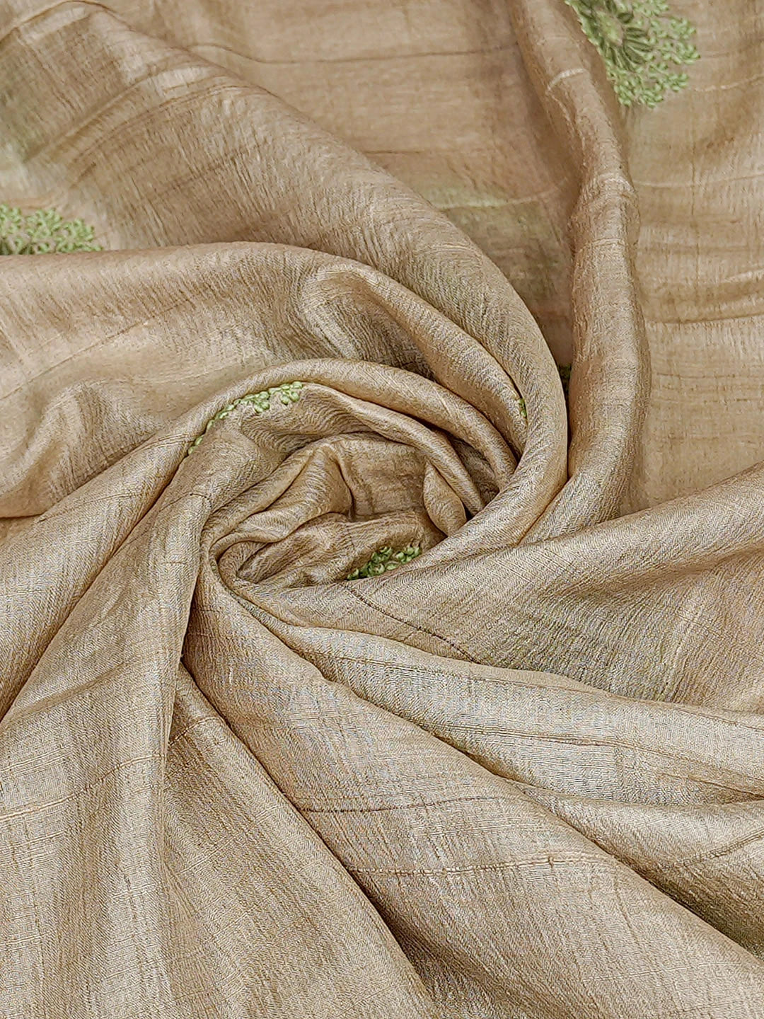 Ada Hand Embroidered Fawn Silk Lucknowi Chikankari Dupatta 01A650673
