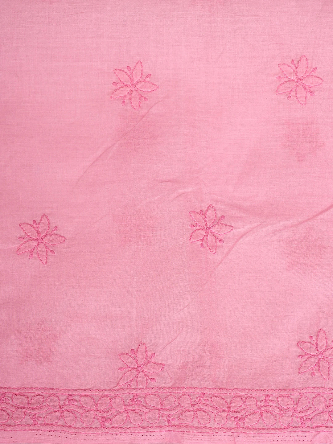 Ada Hand Embroidered Momo Peach Cotton Lucknowi Chikankari Unstitched Suit Piece 01A900218