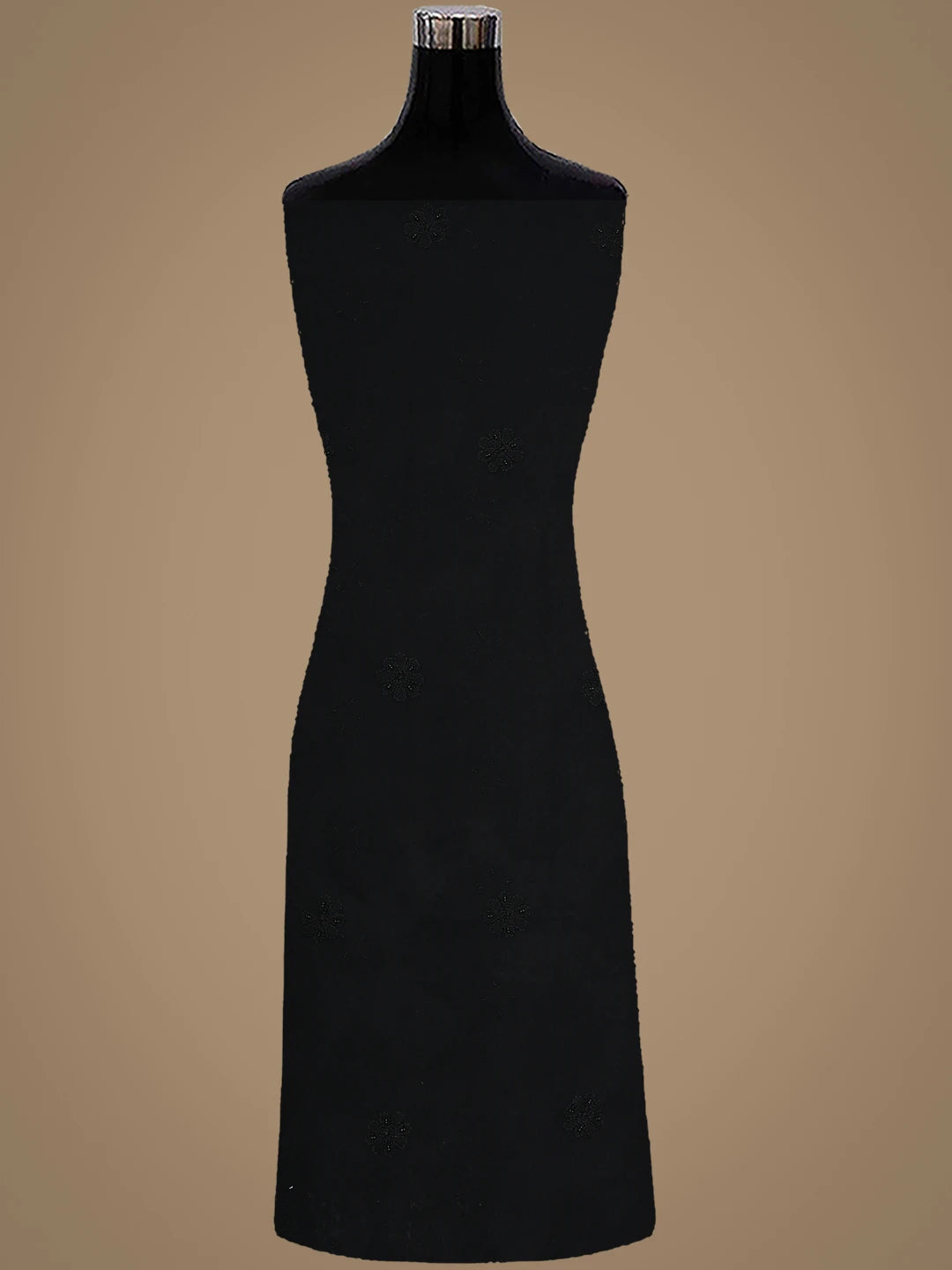 Ada Hand Embroidered Black Georgette Lucknowi Chikankari Unstitched Suit Piece With Pearl Work 01A919739