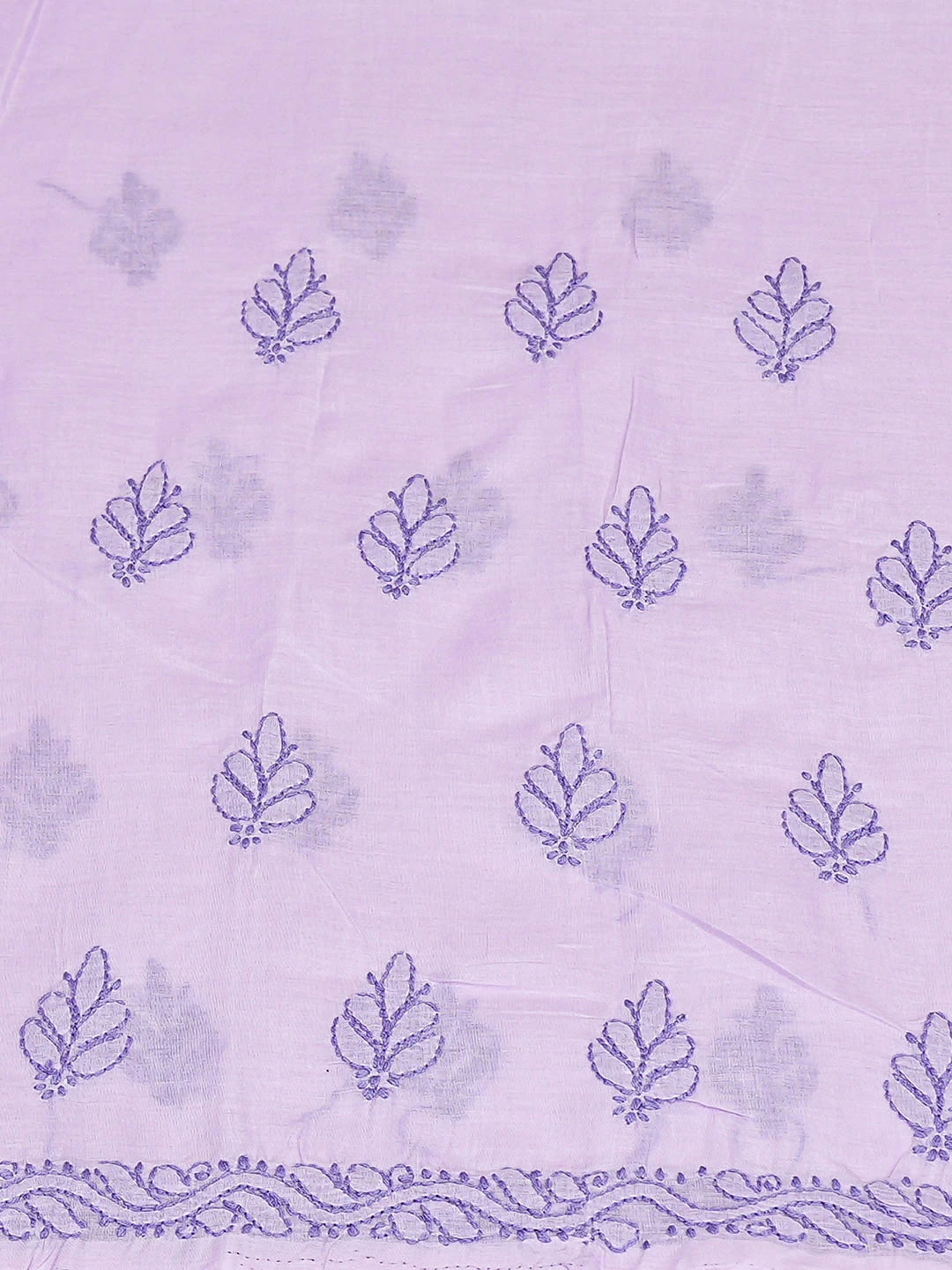 Ada Hand Embroidered Light Lavender Cotton Lucknowi Chikankari Unstitched Kurta 01A916468