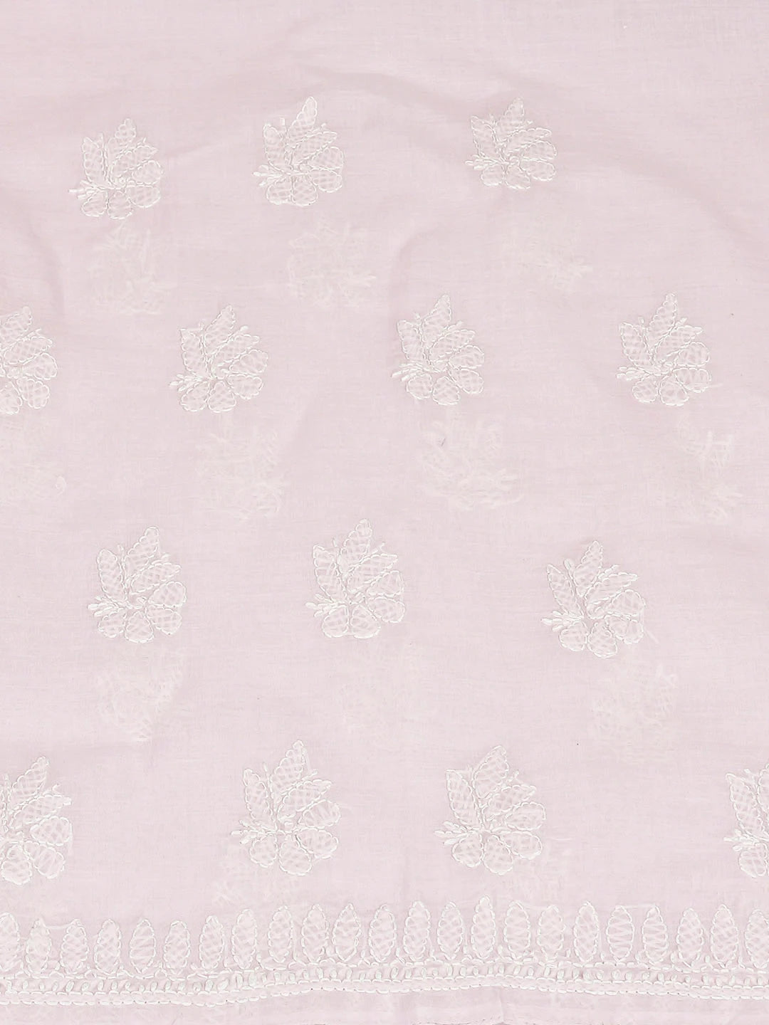 Ada Hand Embroidered Pink Cotton Lucknowi Chikankari Unstitched Kurta 01A916517