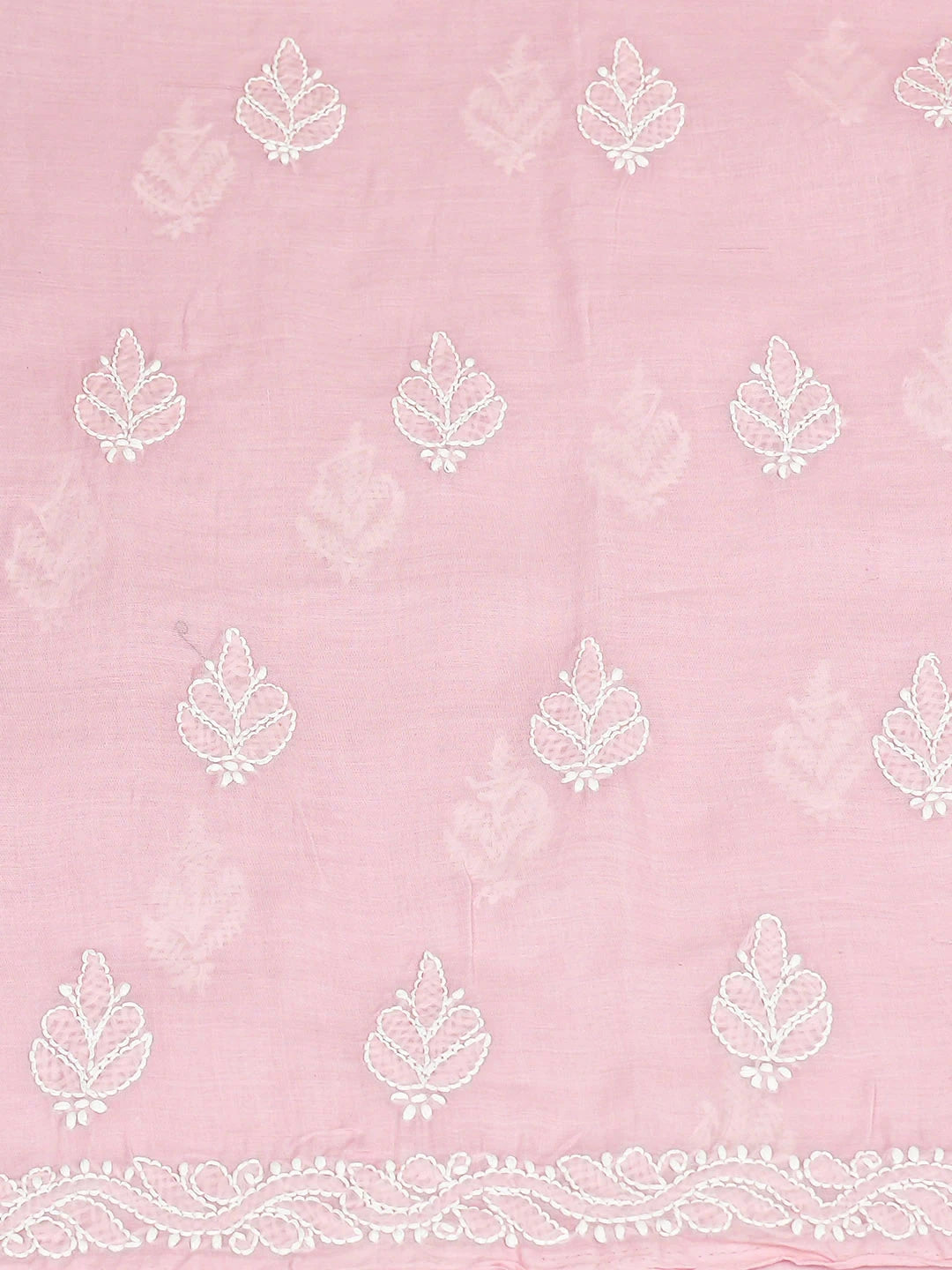 Ada Hand Embroidered Dusty Pink Cotton Lucknowi Chikankari Unstitched Kurta 01A916526