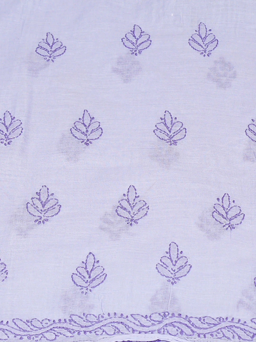 Ada Hand Embroidered Mauve Cotton Lucknowi Chikankari Unstitched Kurta 01A916521