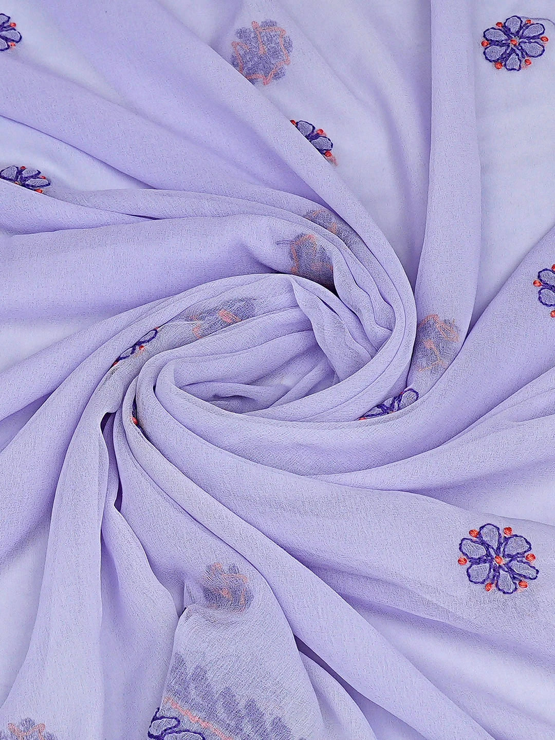 Ada Hand Embroidered Mauve Georgette Lucknowi Chikankari Dupatta 01A496978