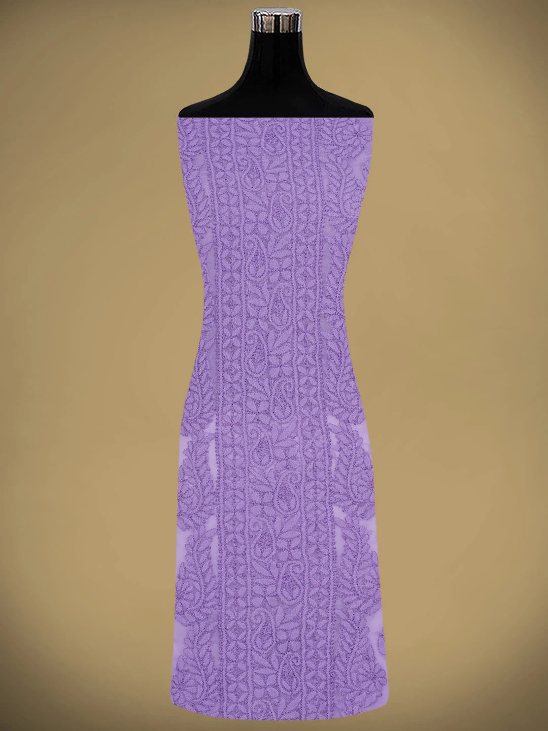 Ada Hand Embroidered Mauve Georgette Lucknowi Chikankari Unstitched Suit Piece 01A891080