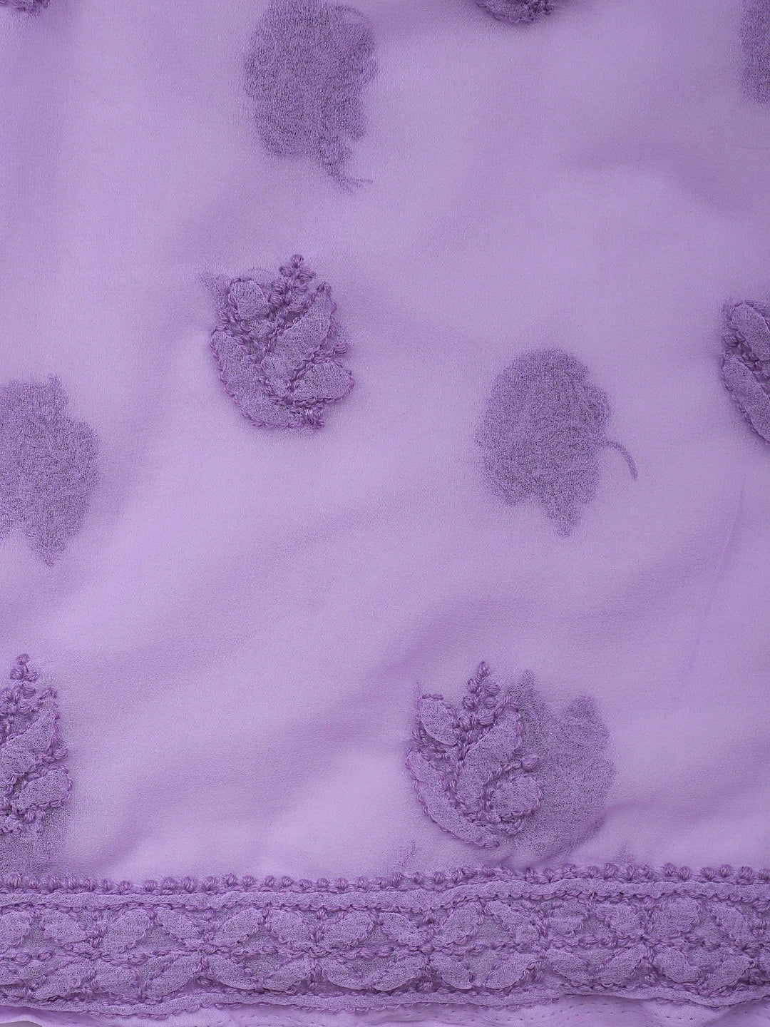 Ada Hand Embroidered Mauve Georgette Lucknowi Chikankari Unstitched Suit Piece 01A891080