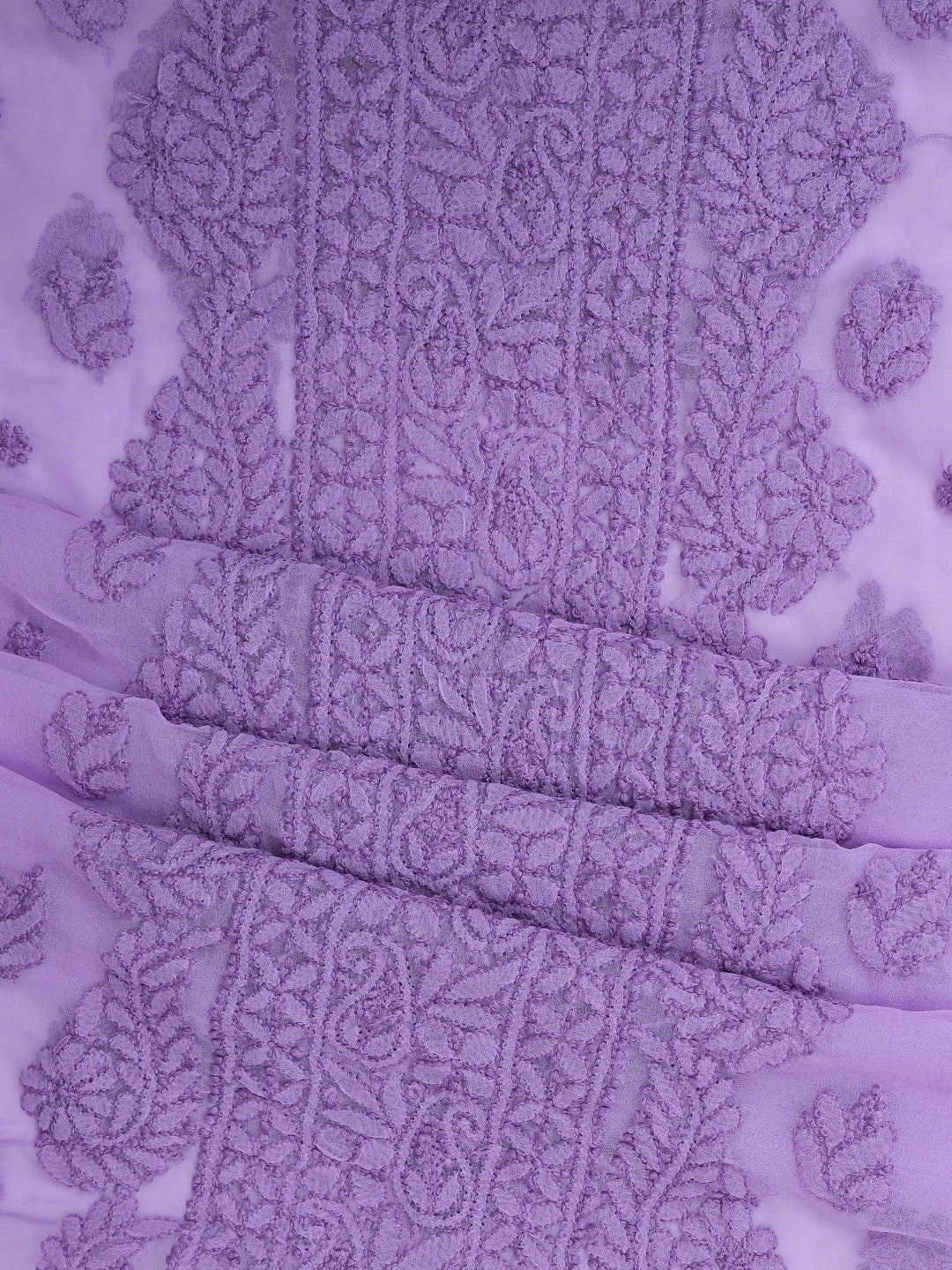Ada Hand Embroidered Mauve Georgette Lucknowi Chikankari Unstitched Suit Piece 01A891080
