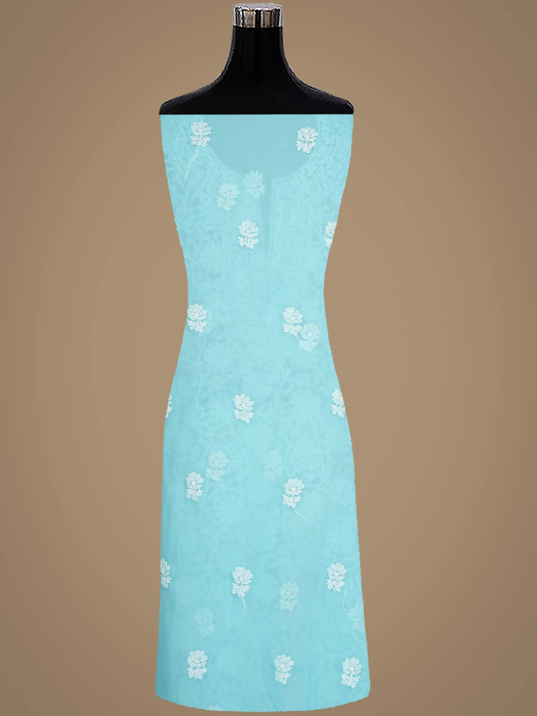 Ada Hand Embroidered Sea Green Georgette Lucknowi Chikankari Unstitched Suit Piece 01A859799