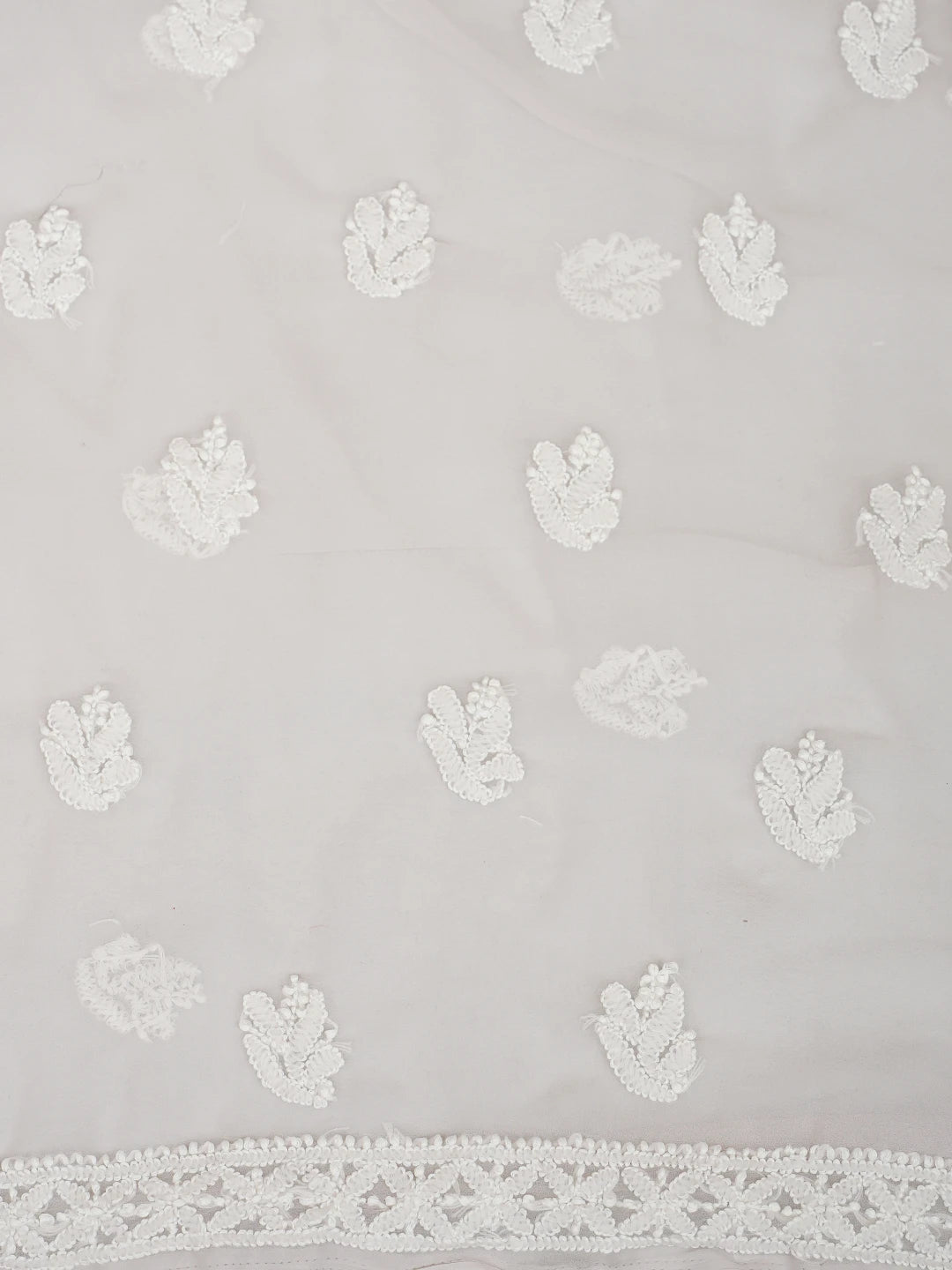 Ada Hand Embroidered Dusty Taupe Georgette Lucknowi Chikankari Unstitched Suit Piece 01A923851