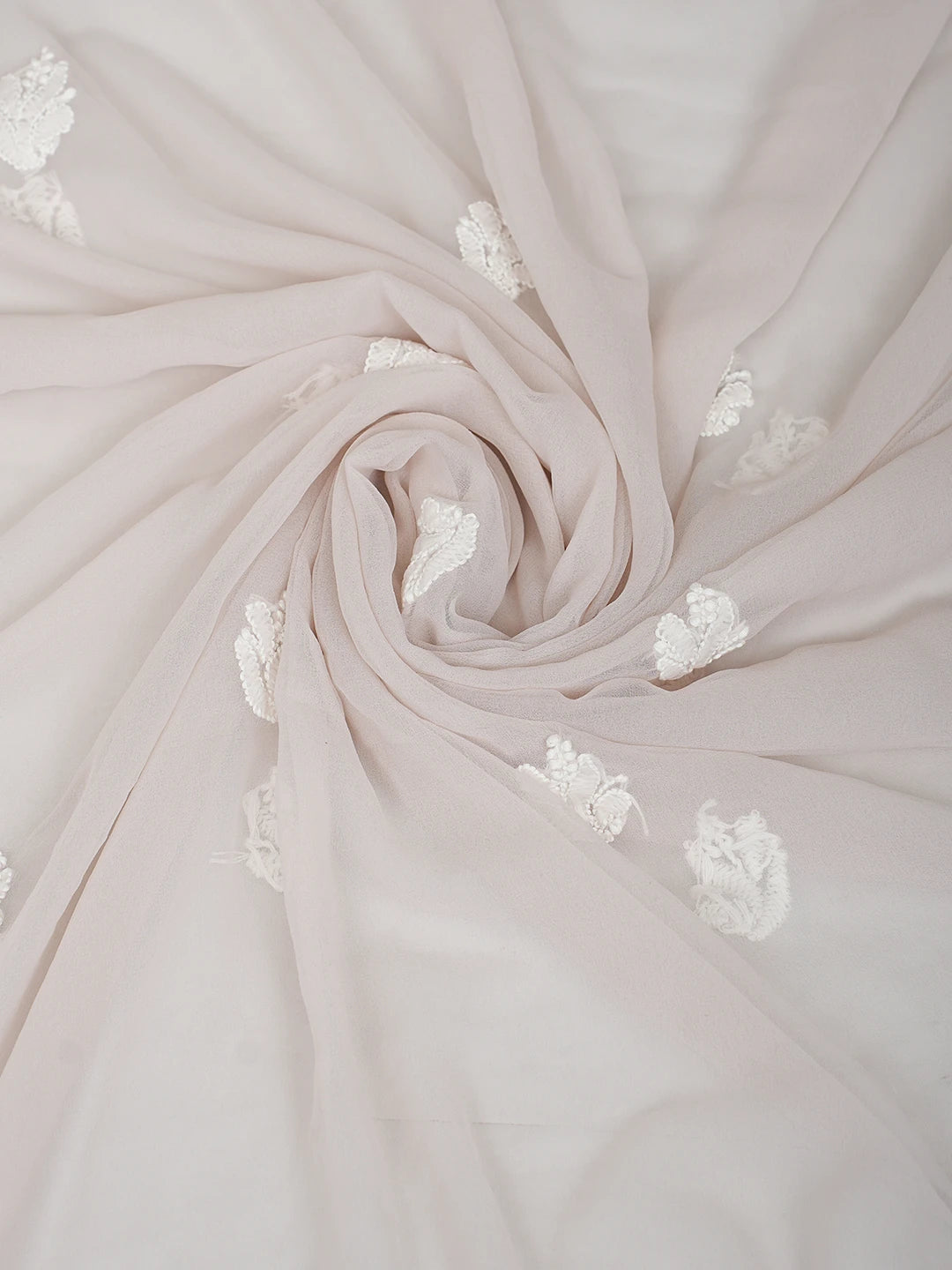 Ada Hand Embroidered Dusty Taupe Georgette Lucknowi Chikankari Unstitched Suit Piece 01A923851