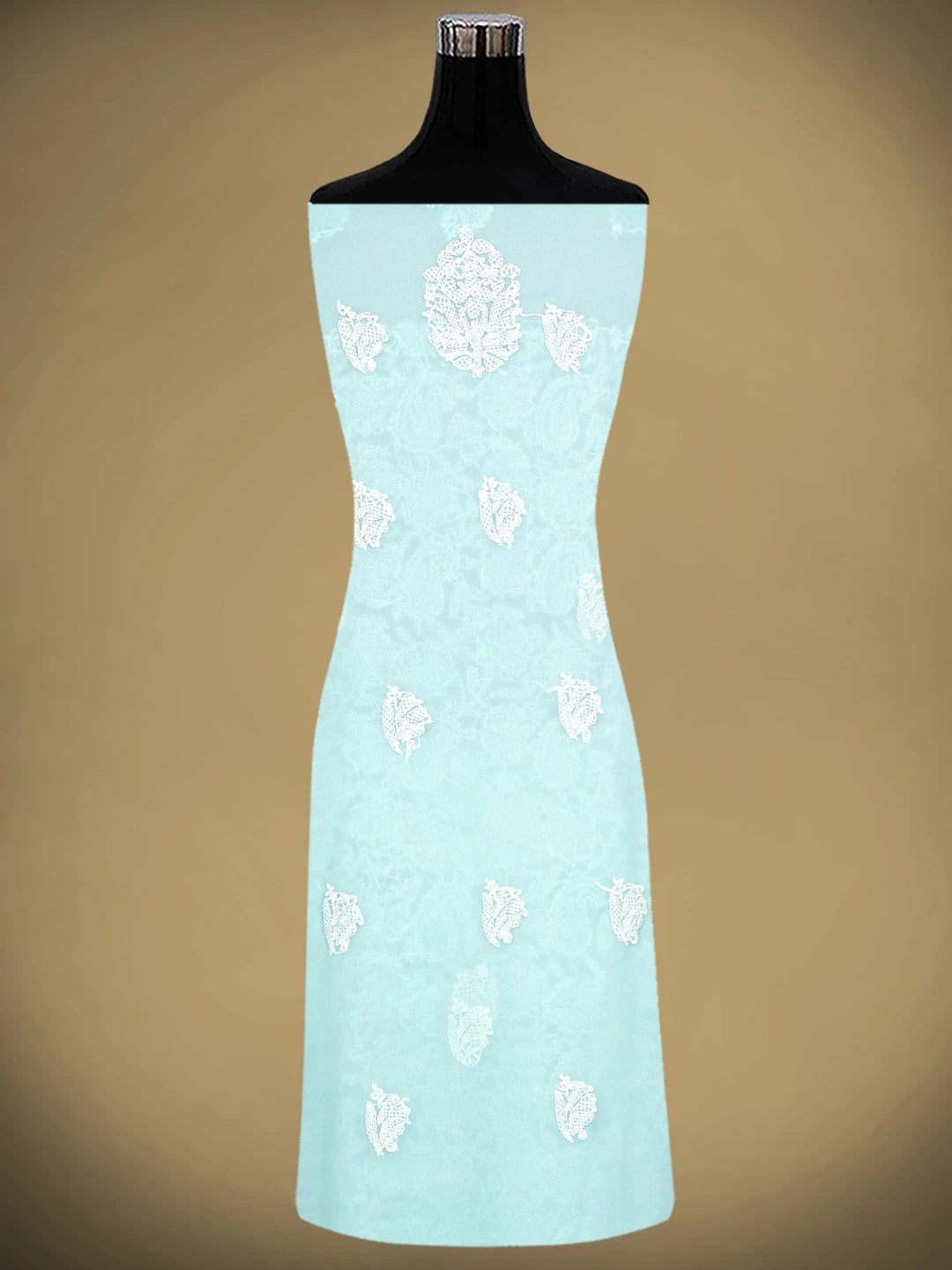 Ada Hand Embroidered Sea Green Georgette Lucknowi Chikankari Unstitched Suit Piece 01A805886