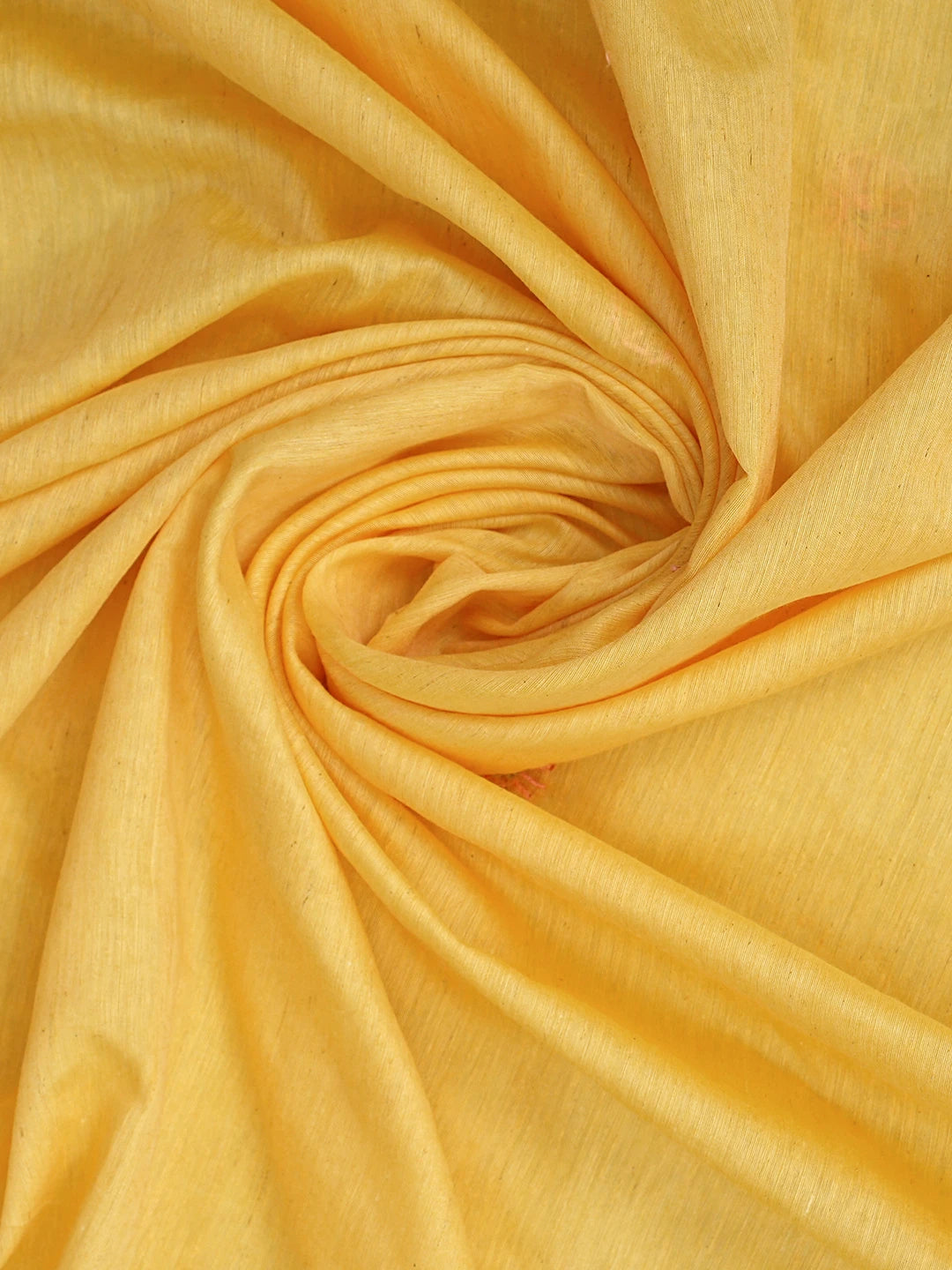 Ada Hand Embroidered Mango Yellow Chanderi Lucknowi Chikankari Semi Stitched Kurta Dupatta Set 01A932558
