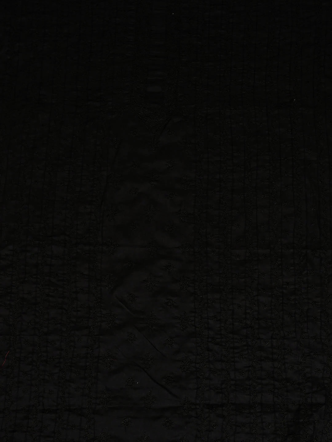 Ada Hand Embroidered Black Cotton Lucknowi Chikankari Unstitched Men's Kurta 01A919628