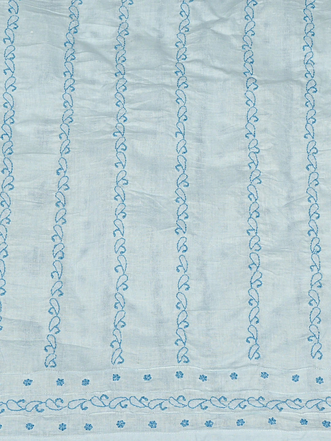 Ada Hand Embroidered Baby Blue Cotton Lucknowi Chikankari Unstitched Men's Kurta 01A919639