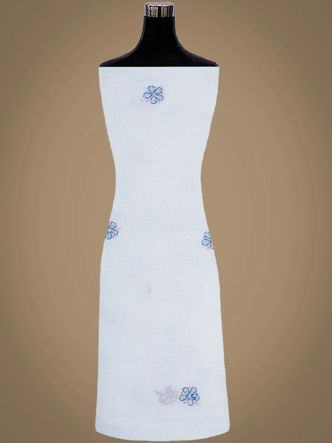 Ada Hand Embroidered White Cotton Lucknowi Chikankari Unstitched Suit Piece 01A853532