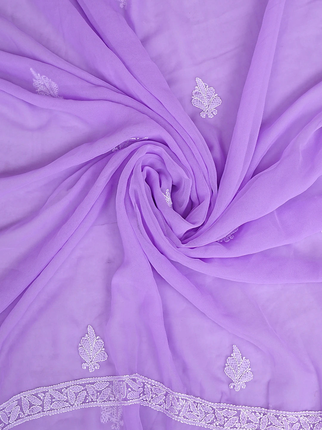 Ada Hand Embroidered Lavender Georgette Lucknowi Chikankari Unstitched Suit Piece 01A933077