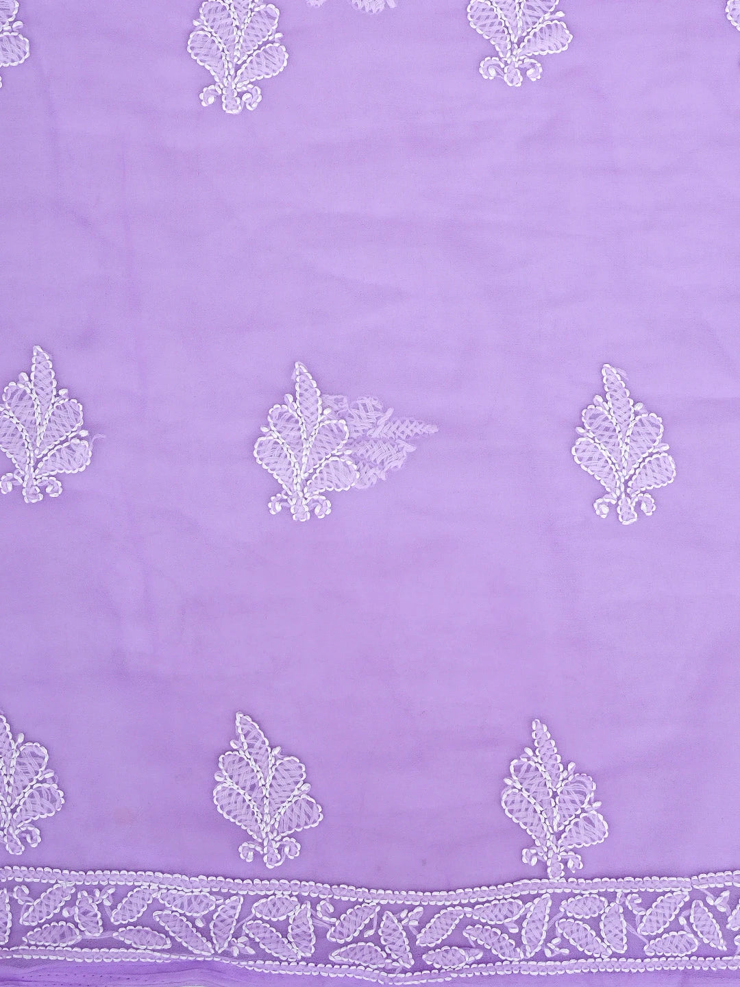 Ada Hand Embroidered Lavender Georgette Lucknowi Chikankari Unstitched Suit Piece 01A933077