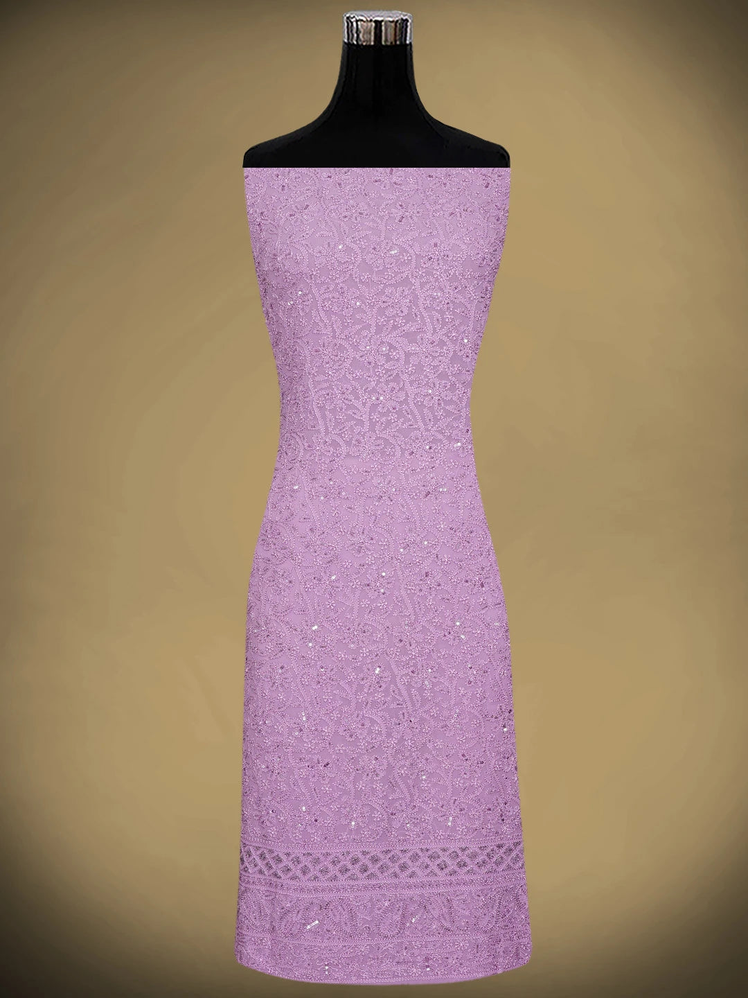 Ada Hand Embroidered Dusty Pink Viscose Georgette Lucknowi Chikankari Unstitched Kurta Dupatta Set With Cutdana Work 01A922522