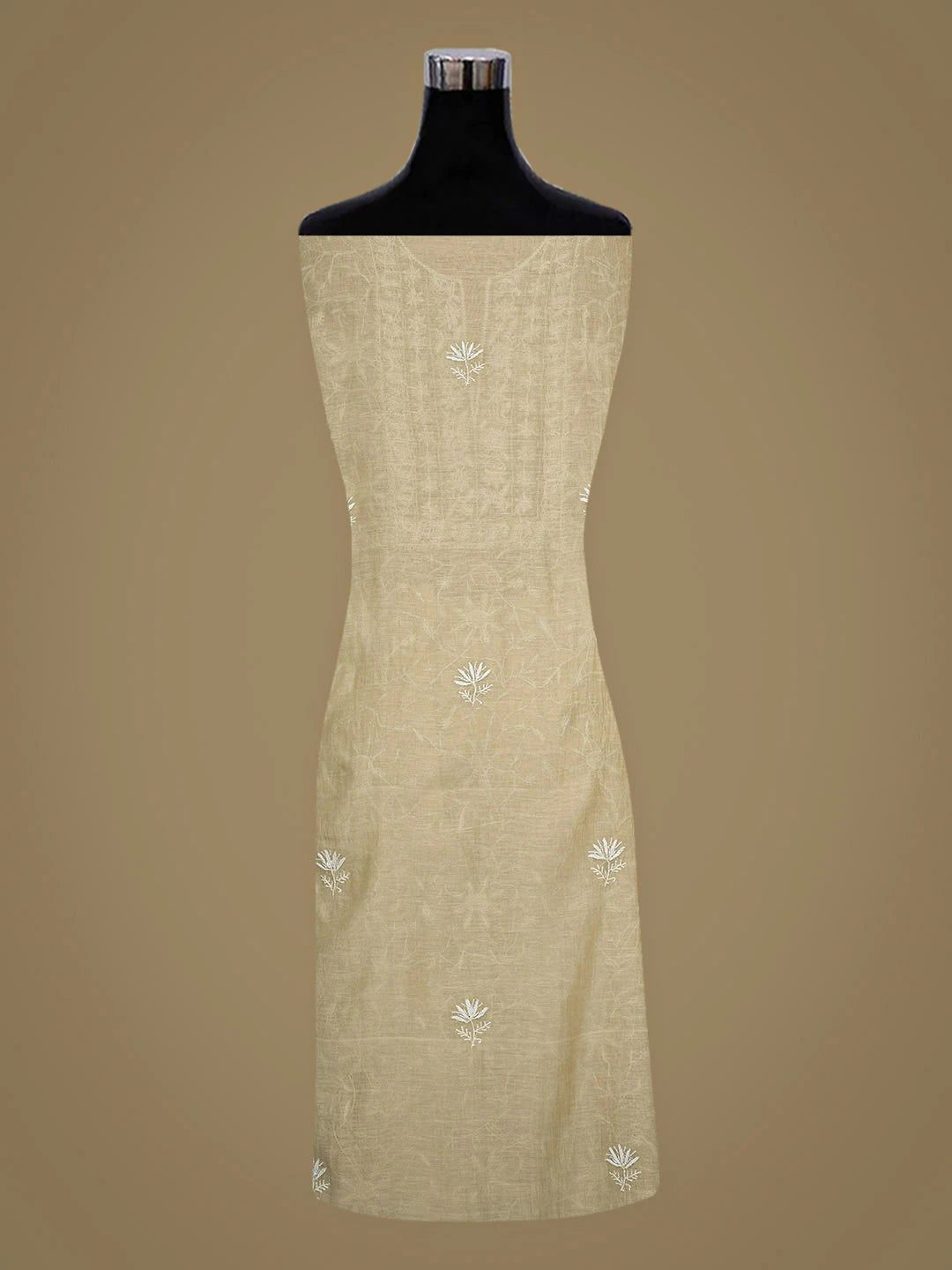 Ada Hand Embroidered Pista Green Chanderi Lucknowi Chikankari Unstitched Kurta Dupatta Set With Cutdana Work 01A922099
