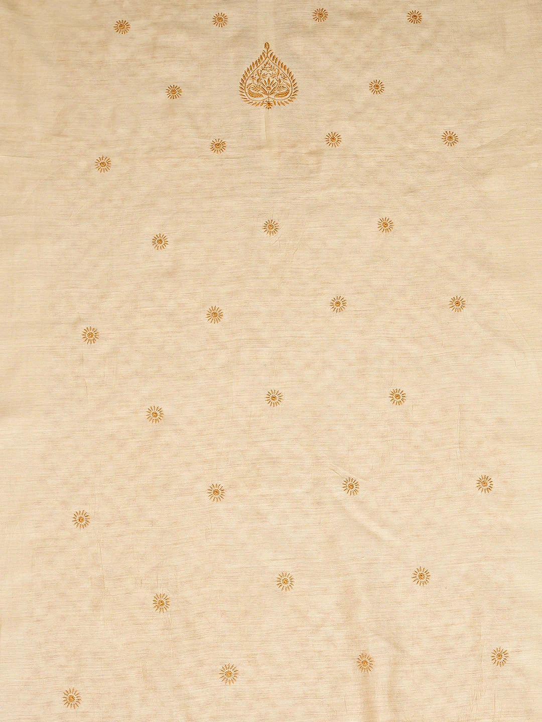 Ada Hand Embroidered Fawn Moonga Silk Lucknowi Chikankari Unstitched Men's Kurta 01A924313