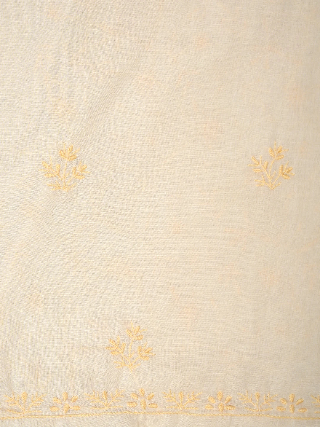 Ada Hand Embroidered Wheat Brown Cotton Lucknowi Chikankari Unstitched Kurta Dupatta Set 01A341426