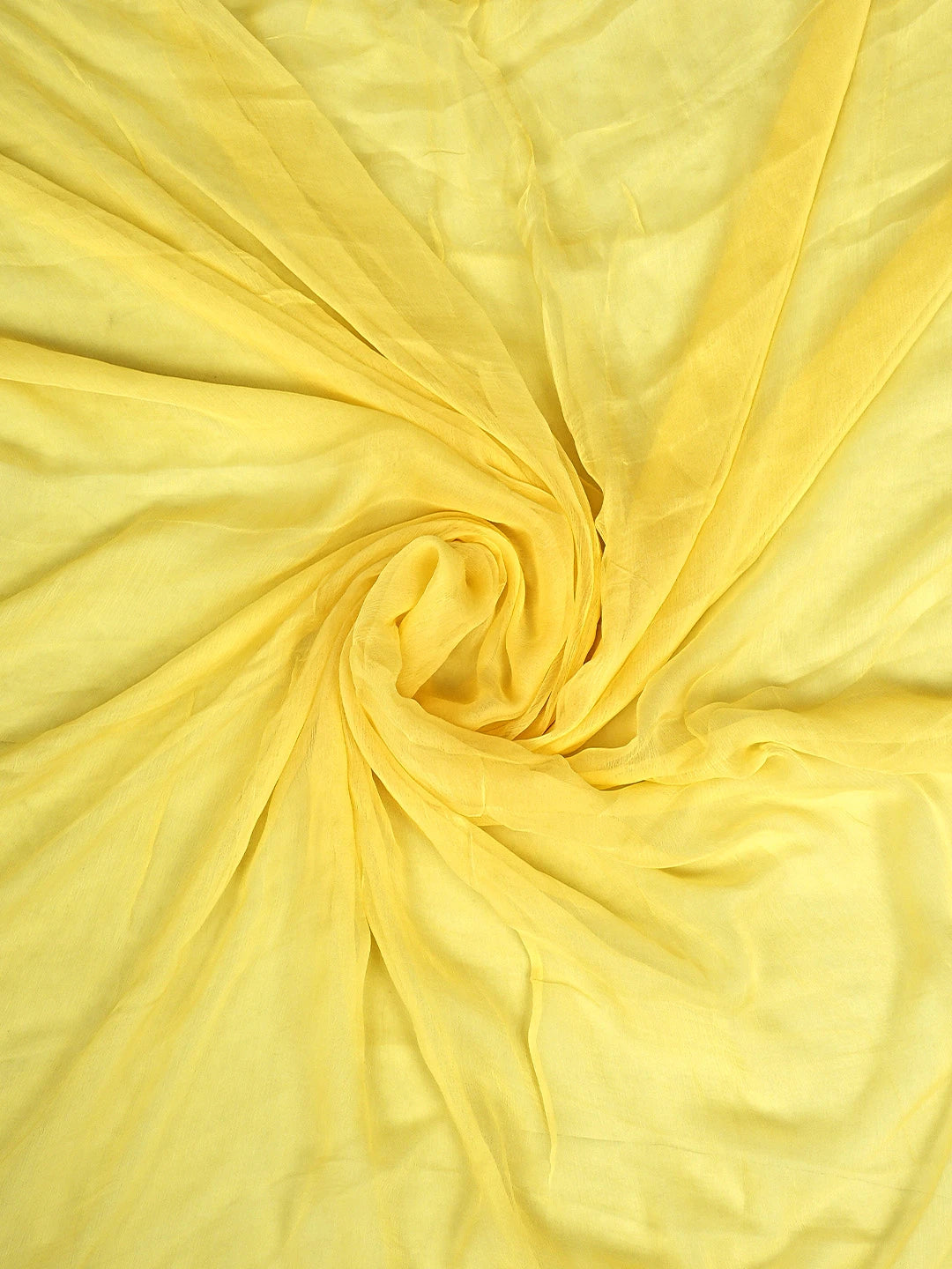Ada Hand Embroidered Yellow Cotton Lucknowi Chikankari Unstitched Suit Piece 01A780198