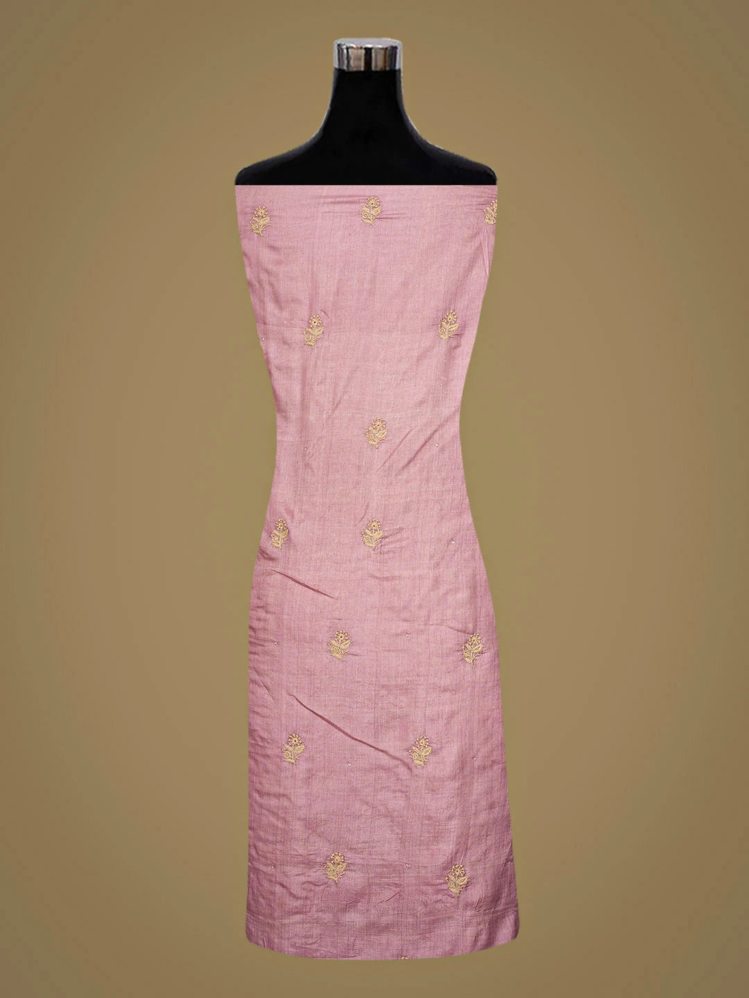 Ada Hand Embroidered Lavender Silk Lucknowi Chikankari Unstitched Suit Piece with Zari Work 01A869878