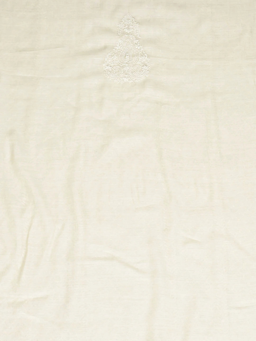 Ada Hand Embroidered Cream Moonga Silk Lucknowi Chikankari Unstitched Men's Kurta With Pearl Work 01A924672