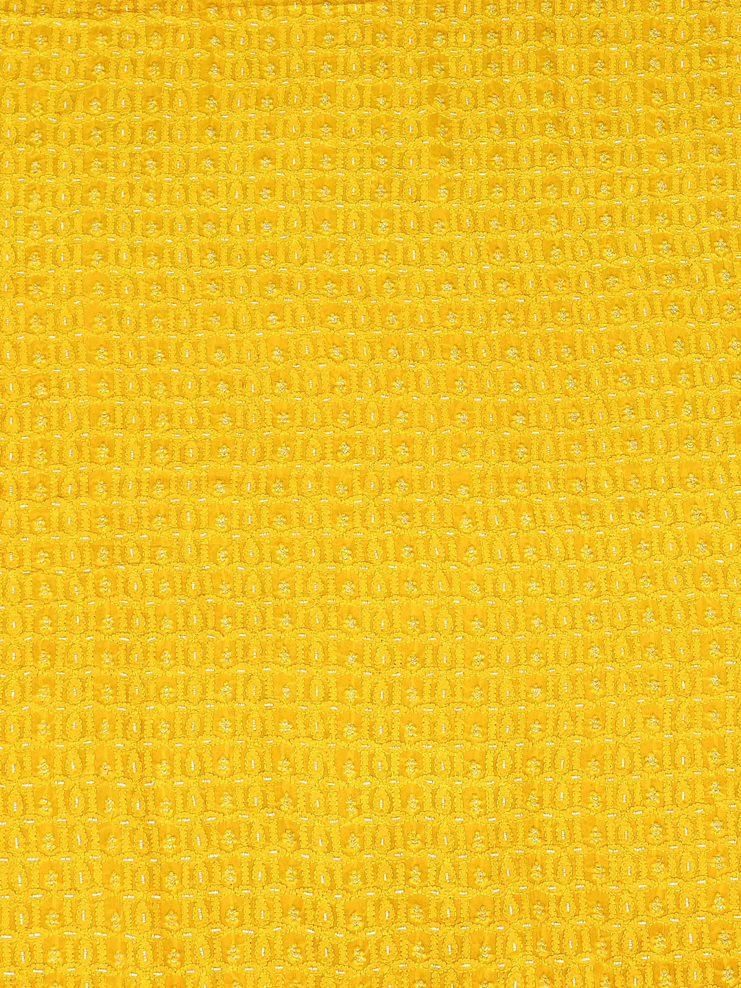 Ada Hand Embroidered Yellow Viscose Georgette Lucknowi Chikankari Unstitched Men's Kurta With Pearl Work 01A741423