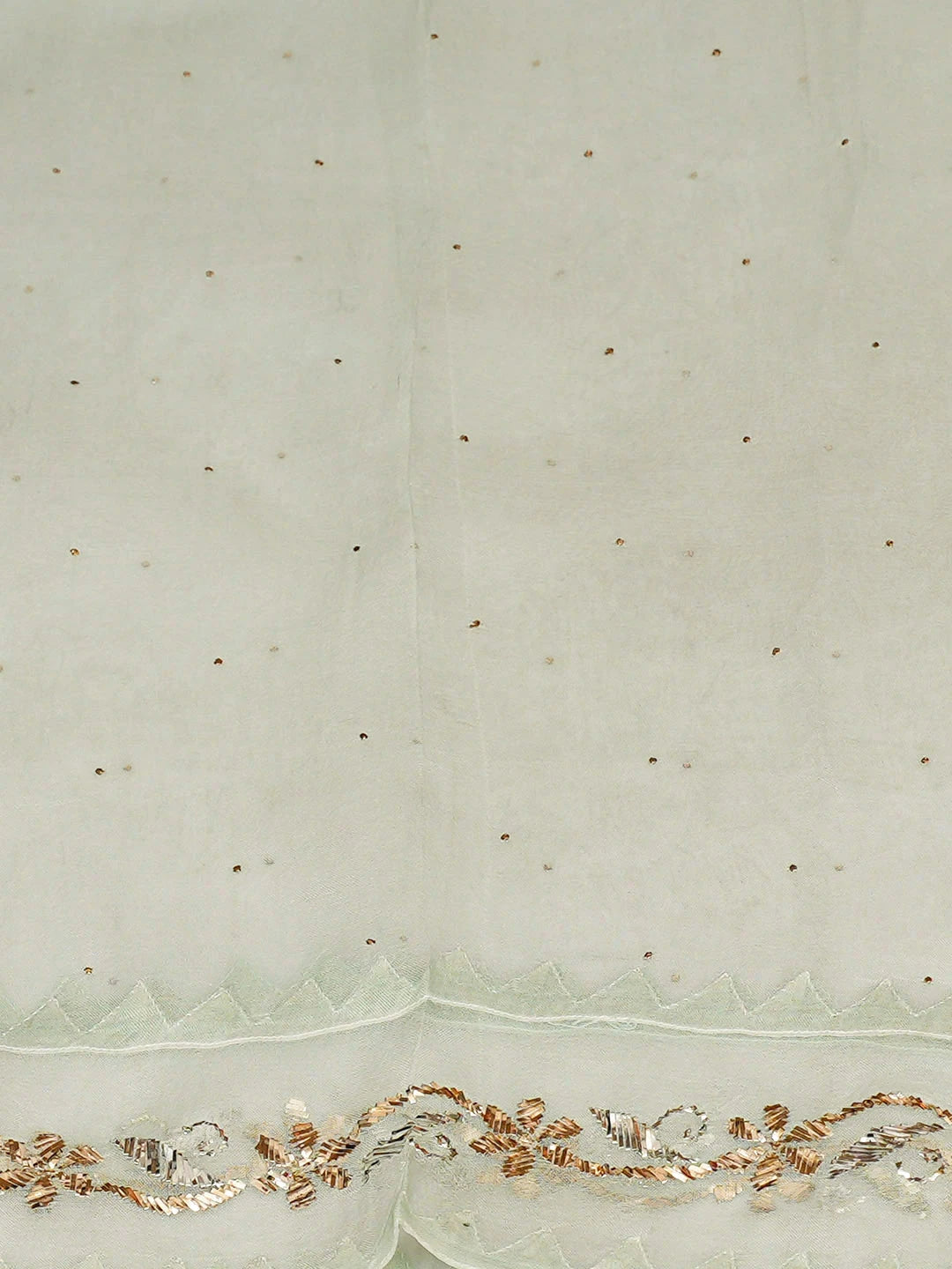 Ada Hand Embroidered Light Green Organza Semi-Stitched Kurta Dupatta Set With Mukaish/Muqaish Work 01A887249