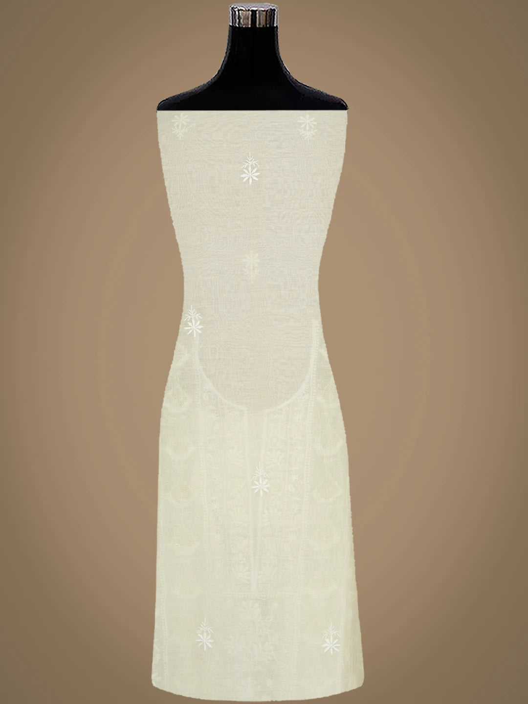 Ada Hand Embroidered Lemon Chanderi Lucknowi Chikankari Unstitched Kurta Dupatta Set 01A936216