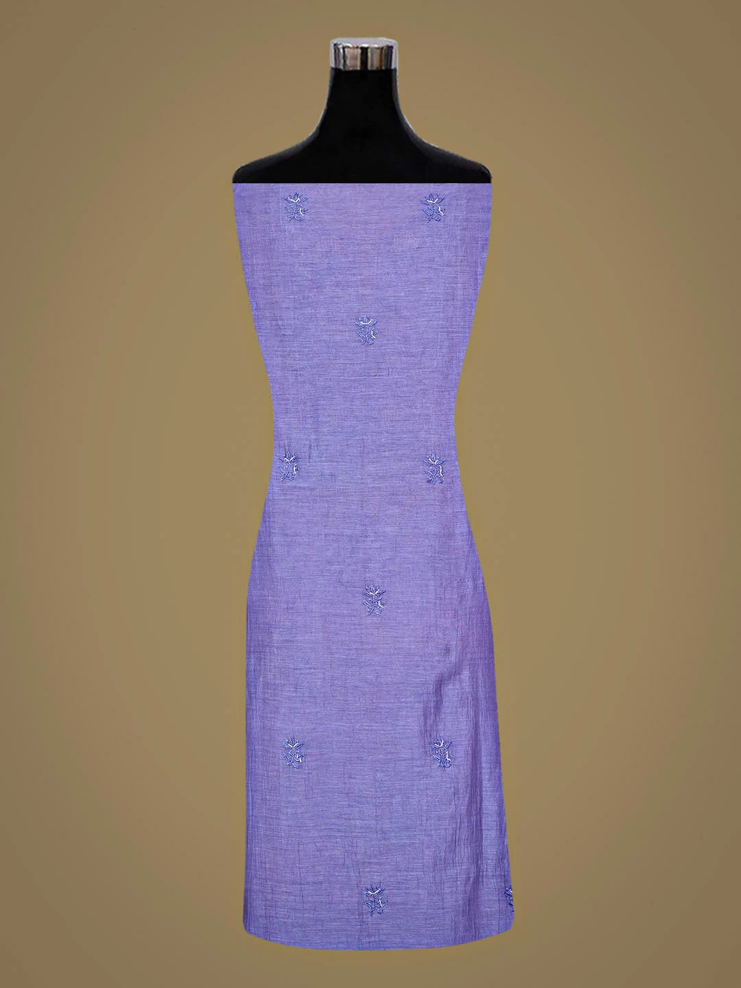 Ada Hand Embroidered Mauve Chanderi Lucknowi Chikankari Unstitched Kurta Dupatta Set with Sequinned Work 01A881370