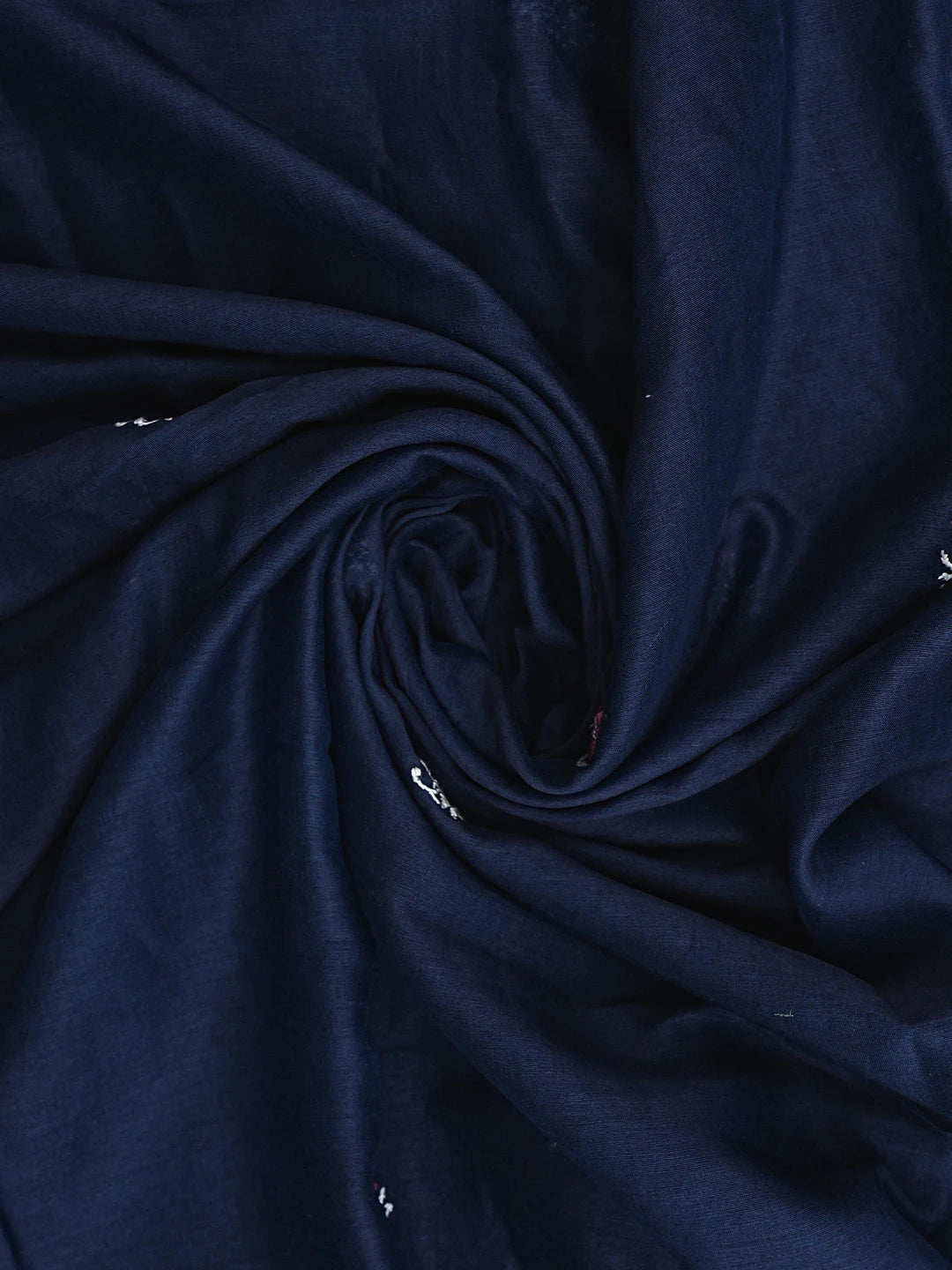 Ada Hand Embroidered Navy Blue Chanderi Lucknowi Chikankari Unstitched Kurta Dupatta Set 01A936904