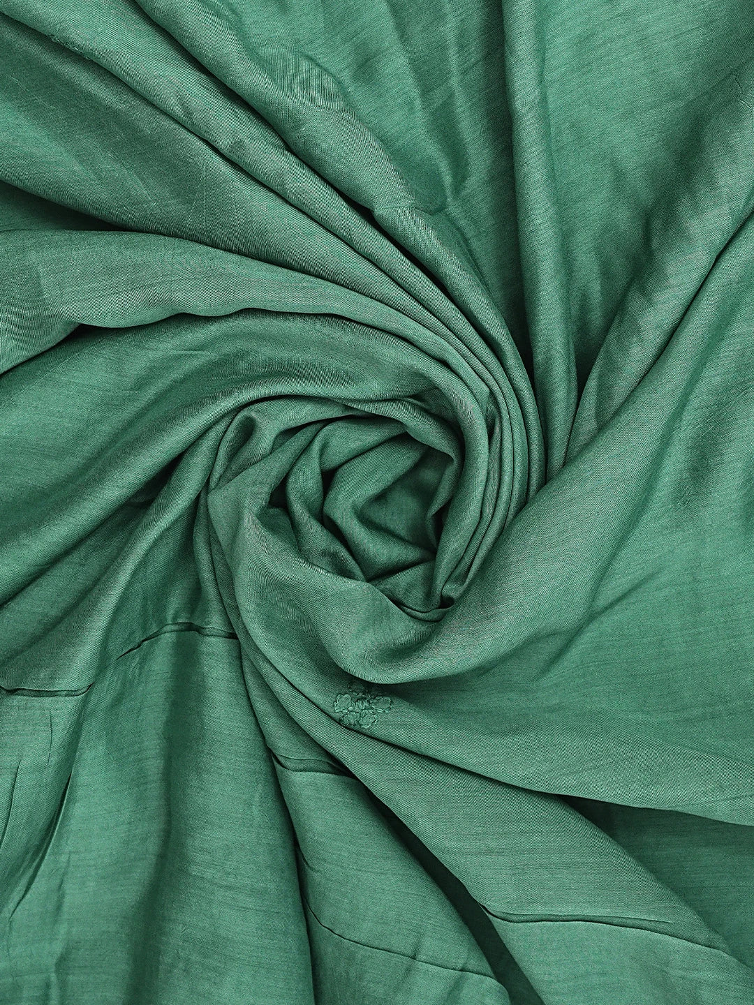 Ada Hand Embroidered Bottle Green Muslin Lucknowi Chikankari Unstitched Kurta Dupatta Set 01A643336