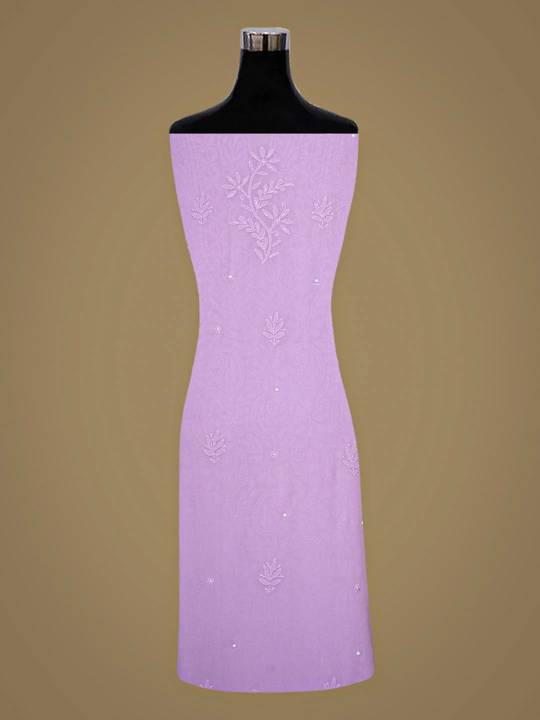 Ada Hand Embroidered Mauve Viscose Georgette Lucknowi Chikankari Unstitched Kurta Dupatta Set With Cutdana Work 01A933515