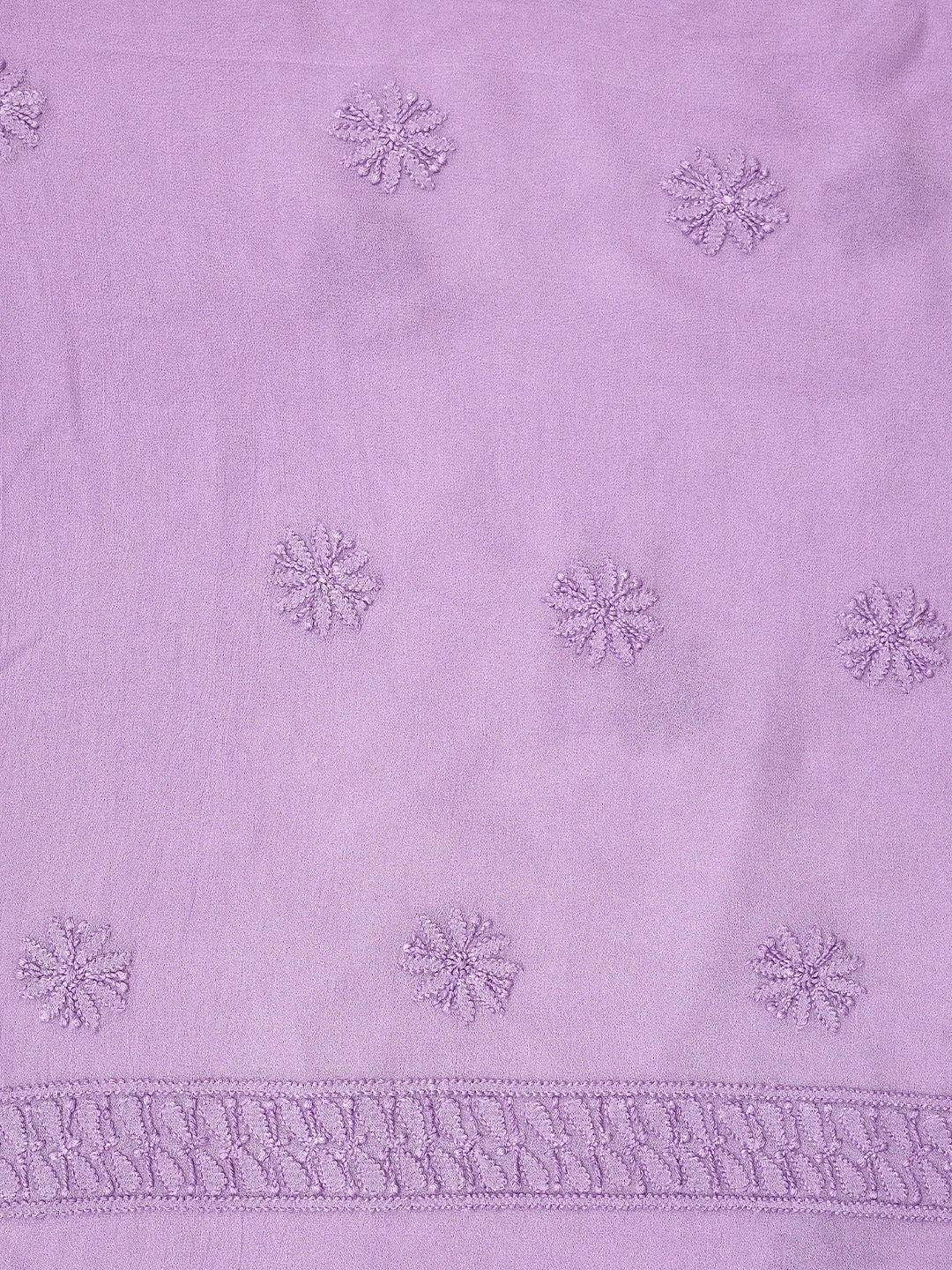 Ada Hand Embroidered Mauve  Viscose Georgette Lucknowi Chikankari Unstitched Kurta Dupatta Set 01A792761