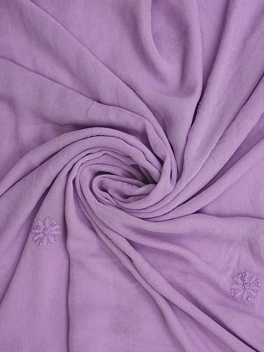 Ada Hand Embroidered Mauve  Viscose Georgette Lucknowi Chikankari Unstitched Kurta Dupatta Set 01A792761