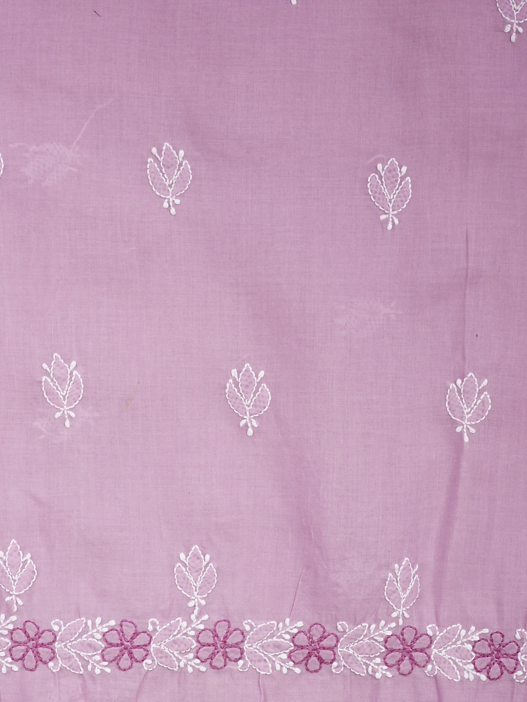 Ada Hand Embroidered Dusty Pink Cotton Lucknowi Chikankari Unstitched Suit Piece 01A943521