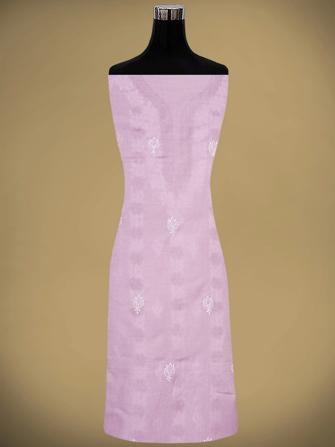 Ada Hand Embroidered Dusty Pink Cotton Lucknowi Chikankari Unstitched Suit Piece 01A943521